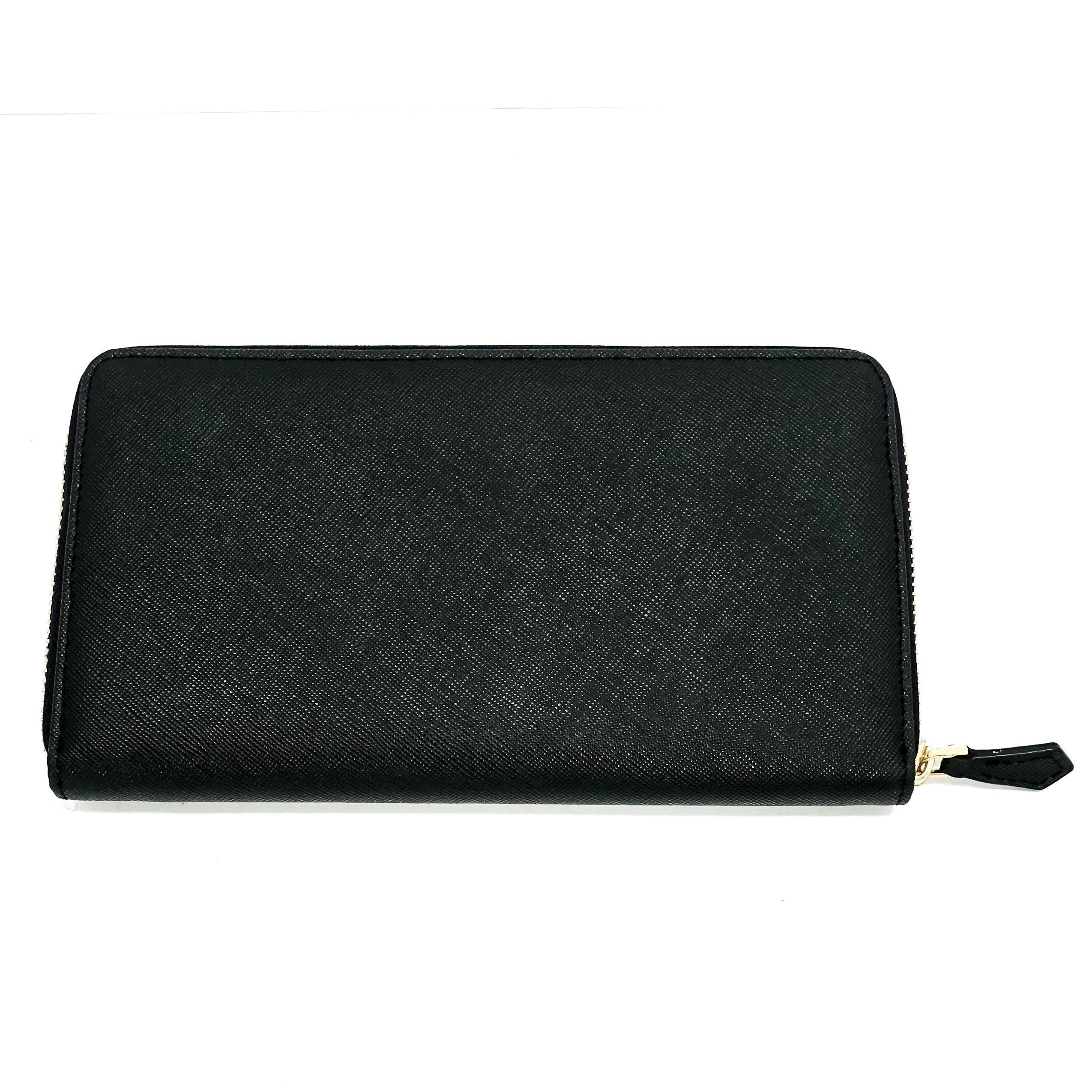 Prada Saffiano Continental Zip Around Wallet