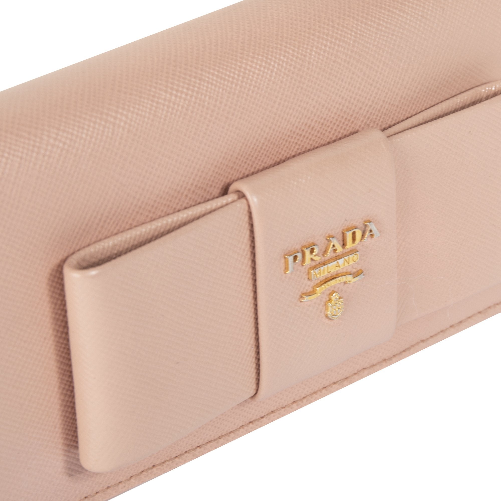 Prada Saffiano Leather Bow Wallet