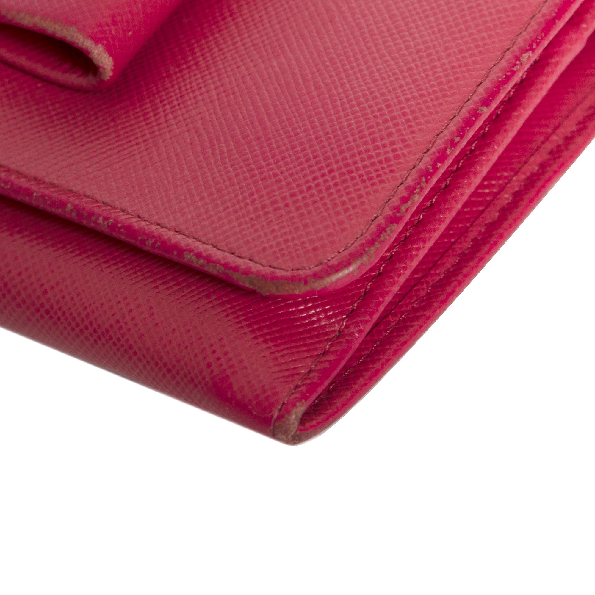 Prada Saffiano Leather Bow Wallet