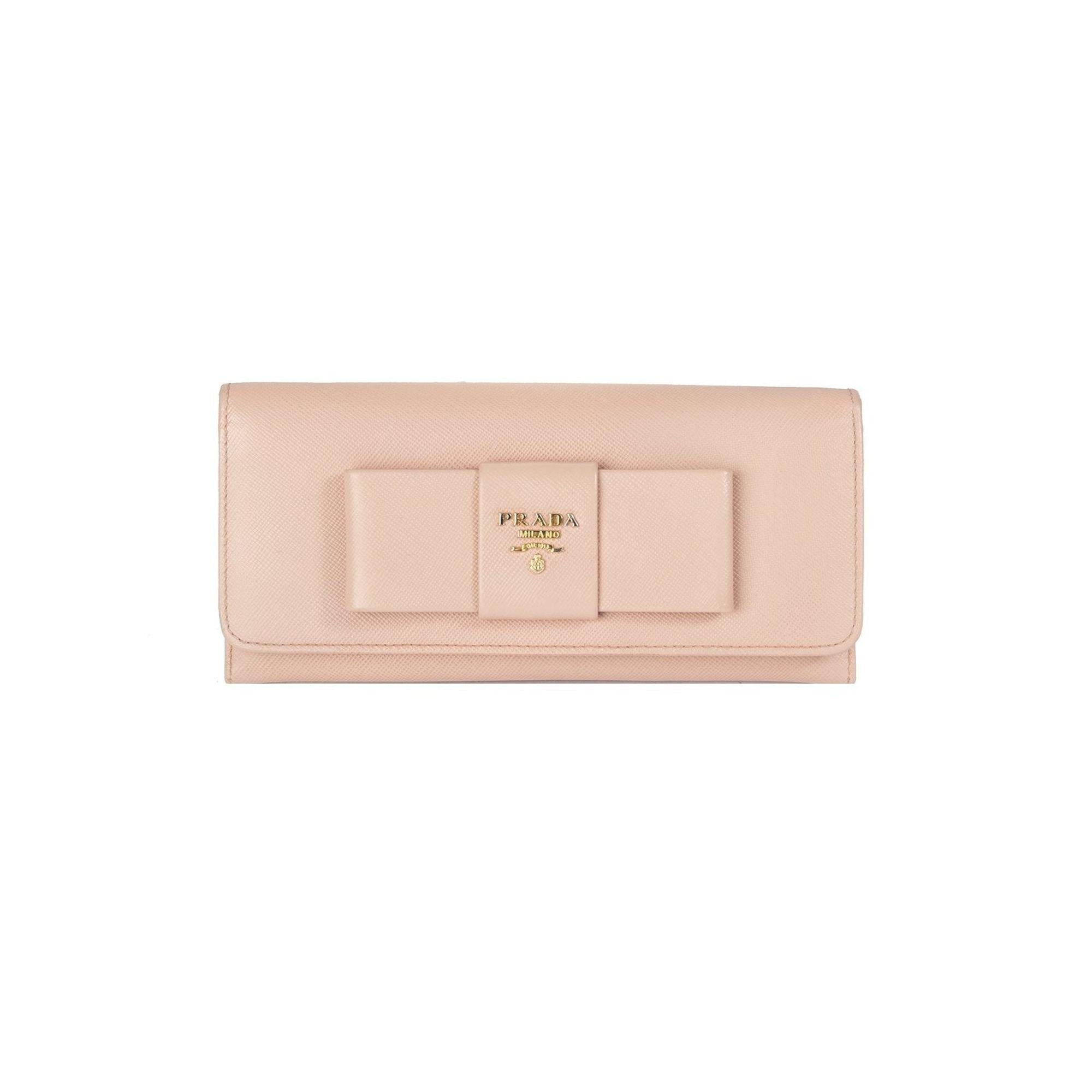 Prada Saffiano Leather Bow Wallet