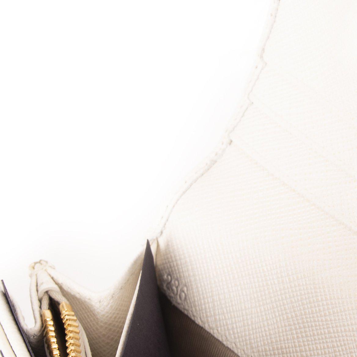 Prada Saffiano Leather Continental Wallet w/ Box & Receipt