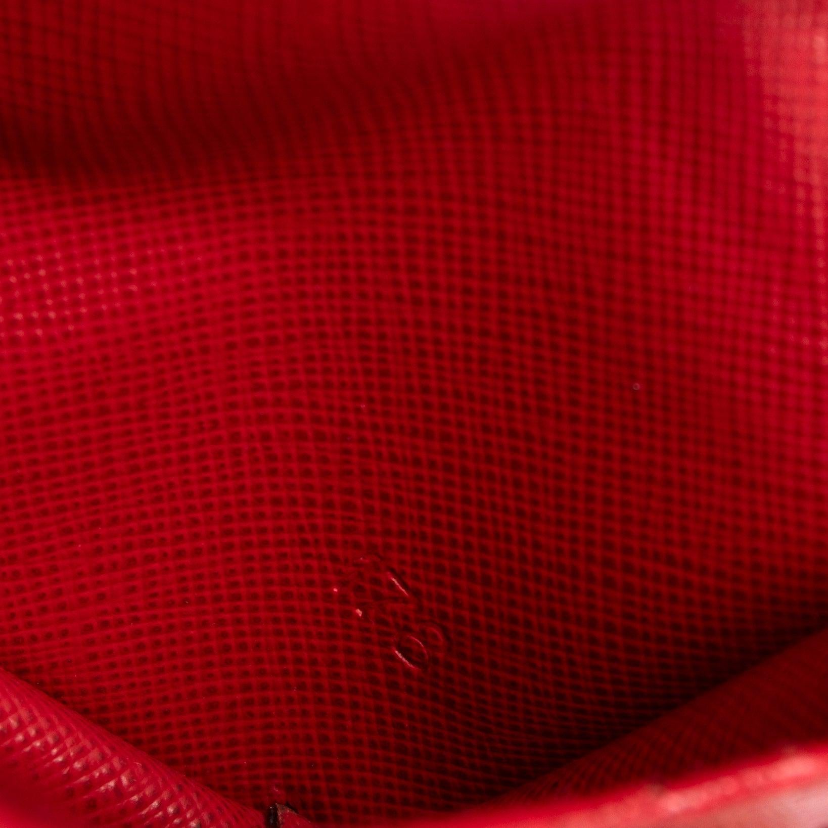 Prada Saffiano Leather Flap Card Holder