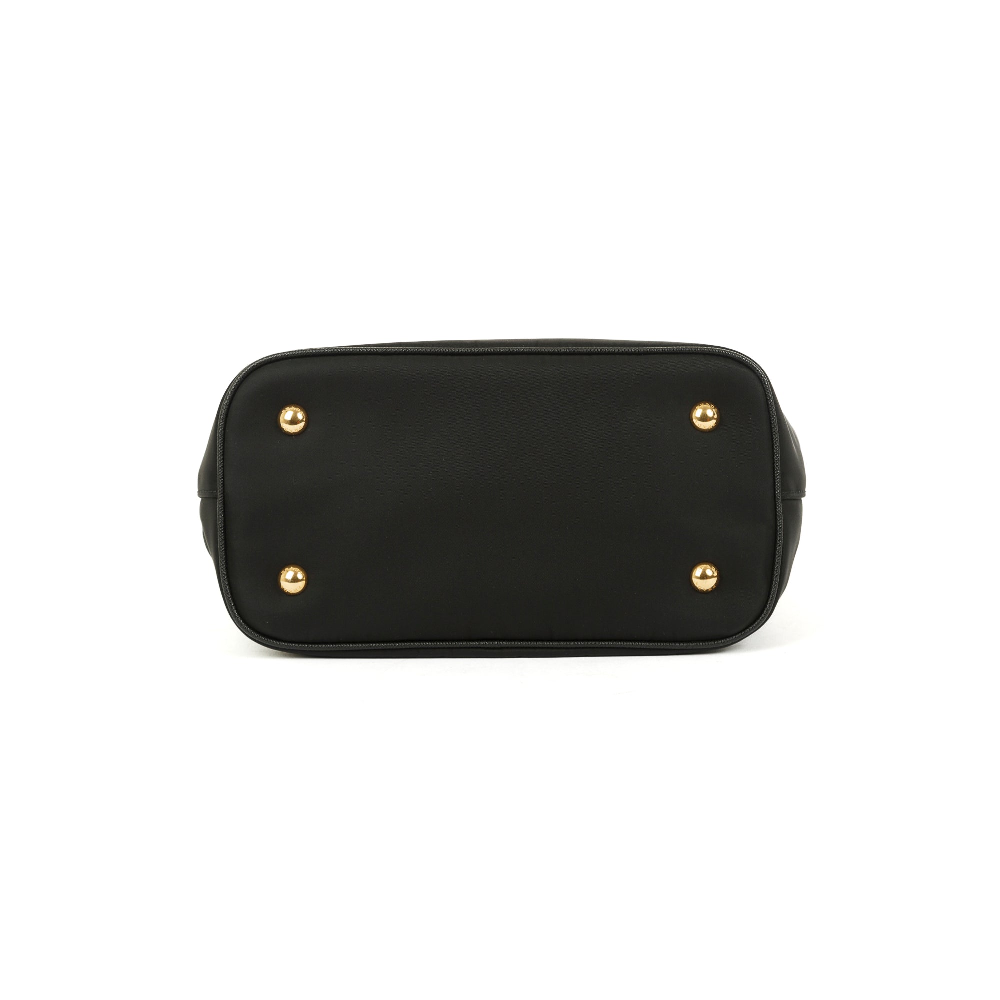 Prada Saffiano Leather-Trimmed Tessuto Nylon Satchel w/ Strap & Authenticity Card