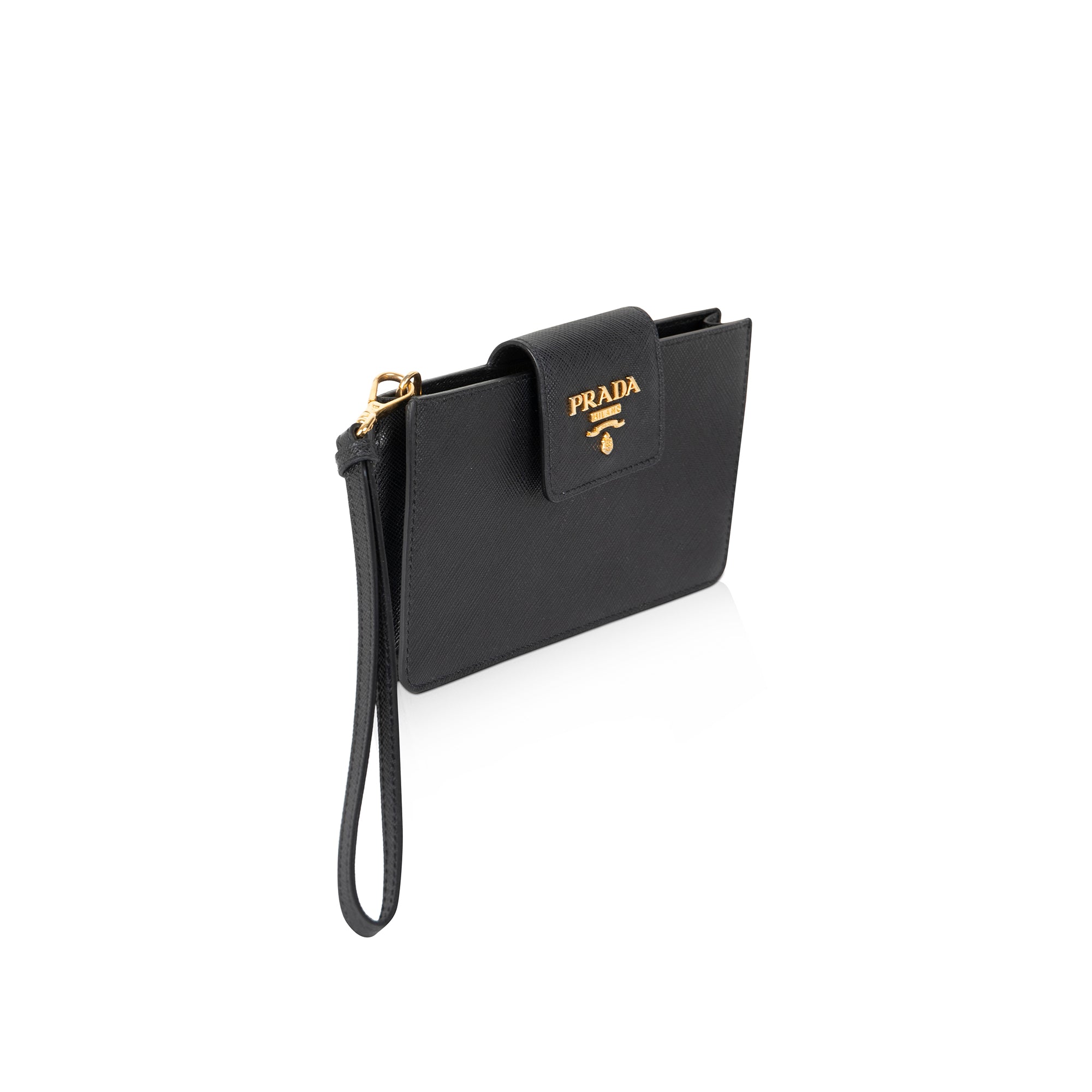 Prada Saffiano Leather Wristlet
