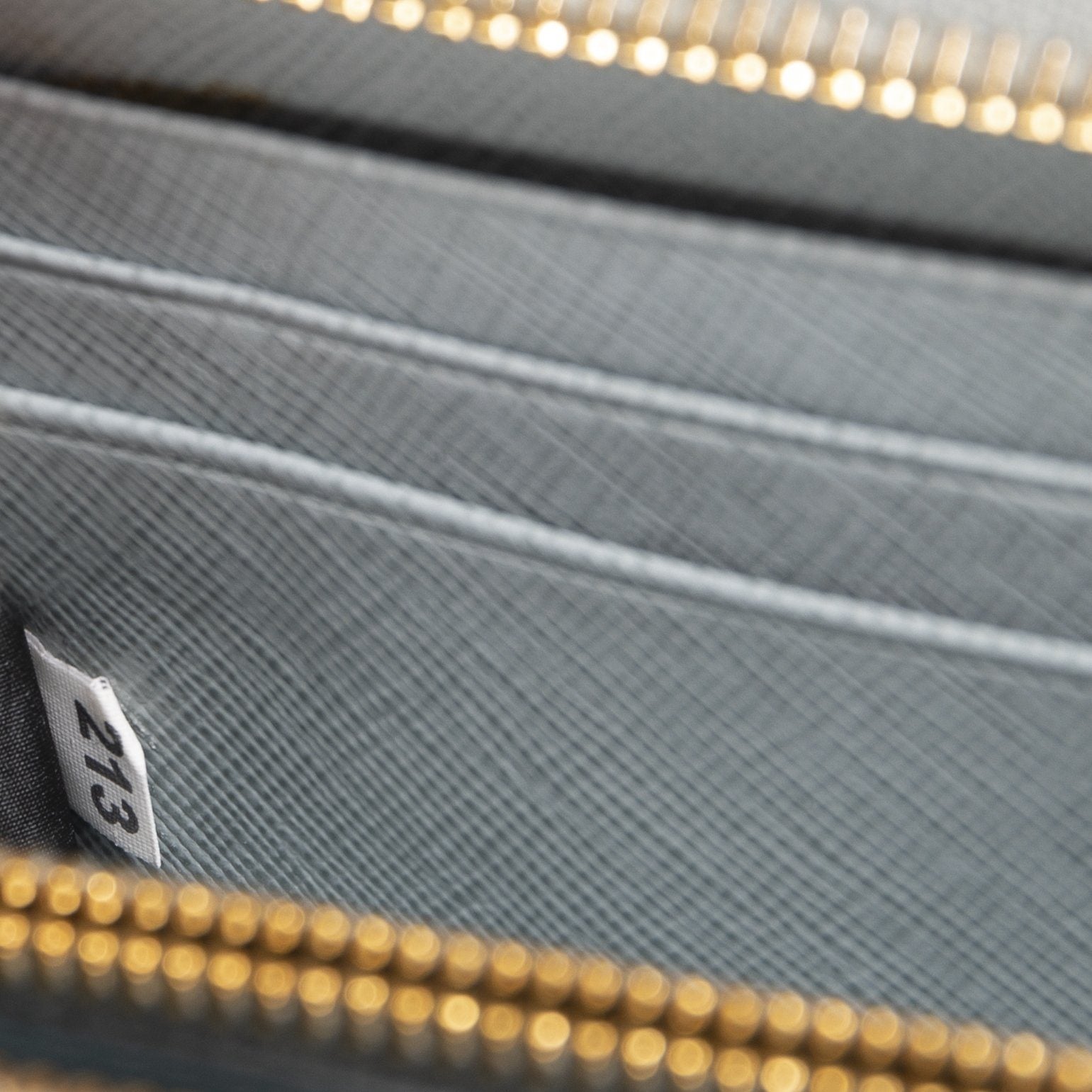 Prada Saffiano Lux Half Zip Wallet w/ Box