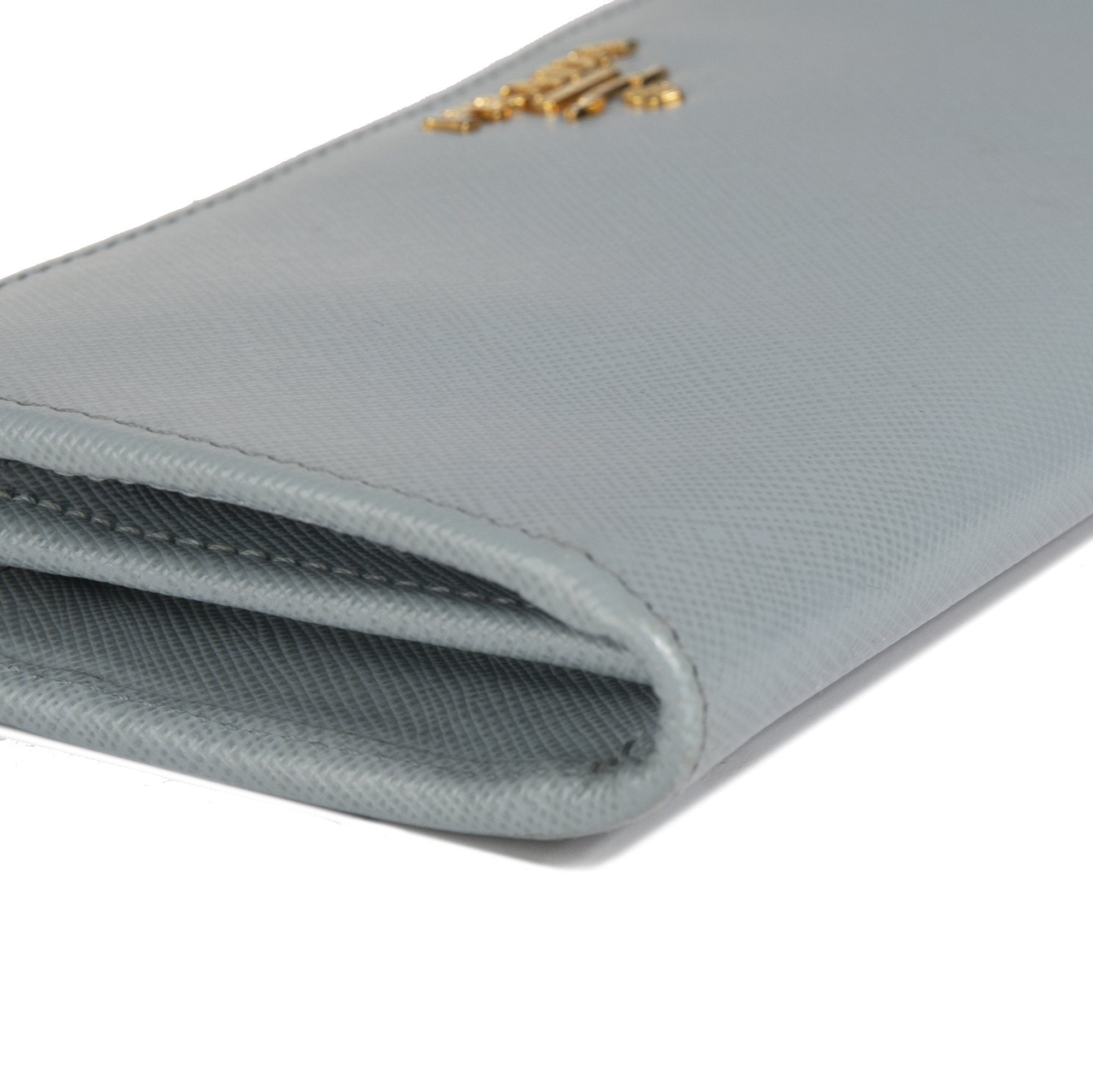 Prada Saffiano Lux Half Zip Wallet w/ Box