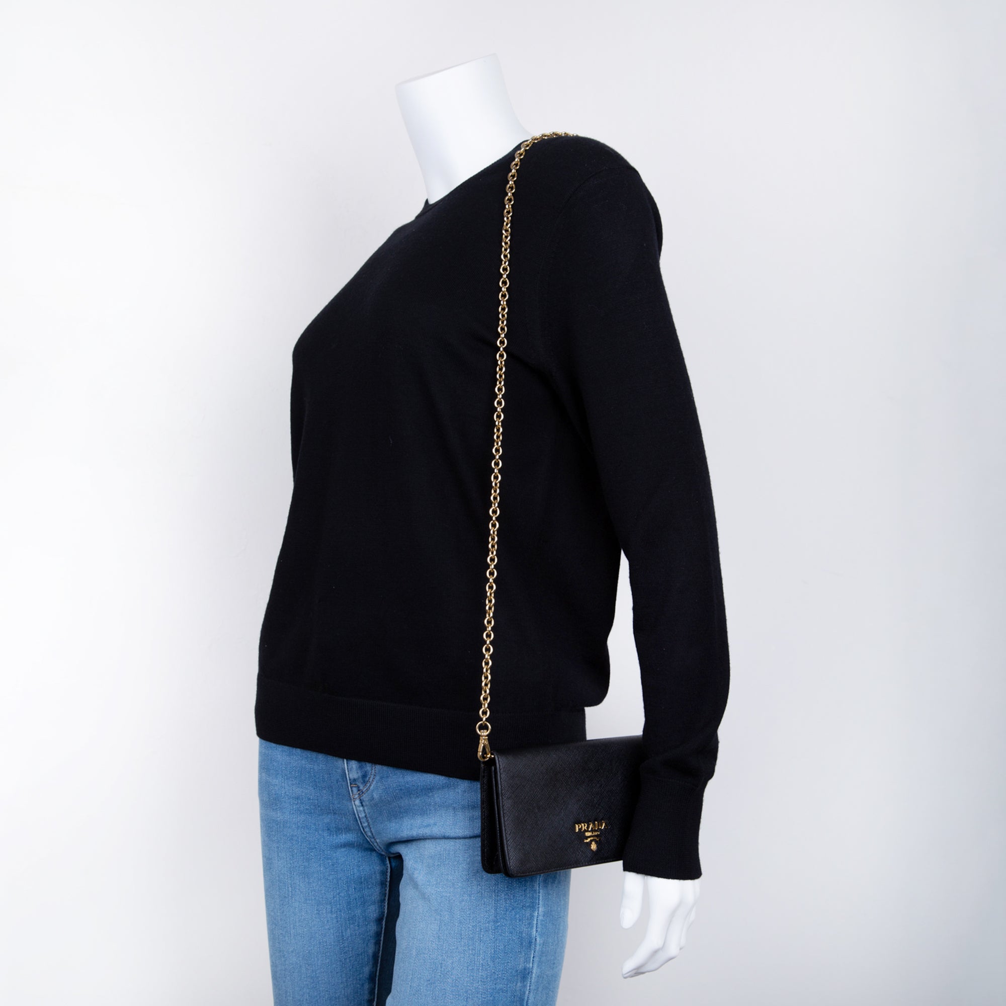 Prada Saffiano Lux Wallet on Chain