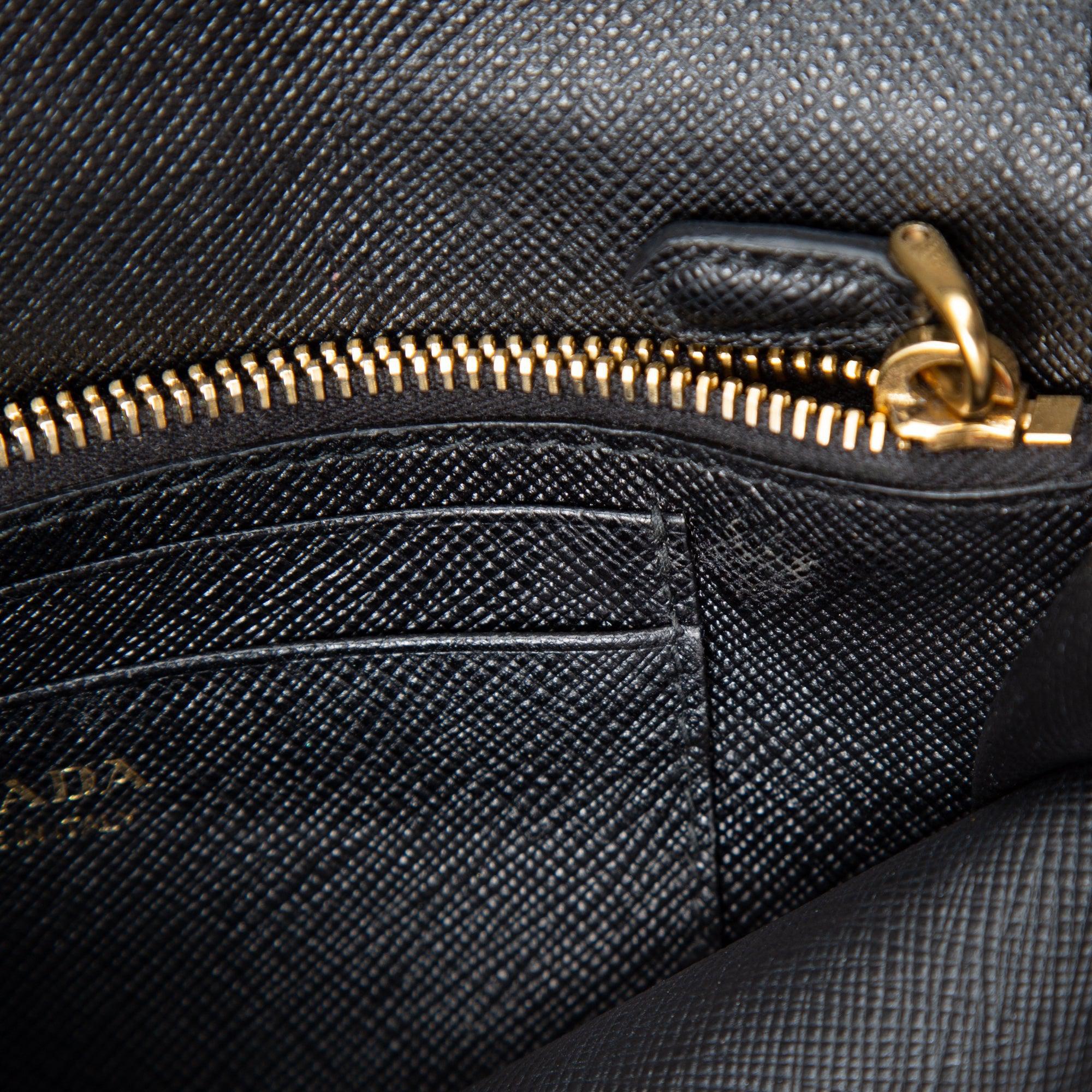 Prada Saffiano Lux Wallet on Chain