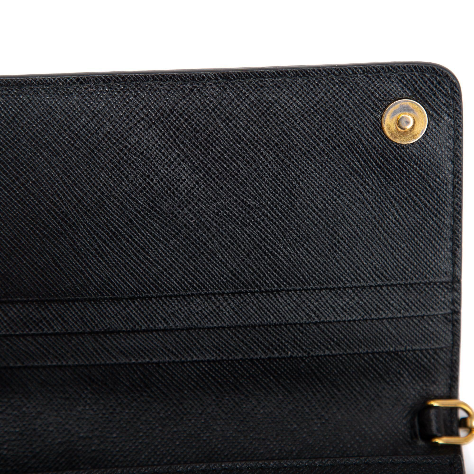 Prada Saffiano Lux Wallet on Chain