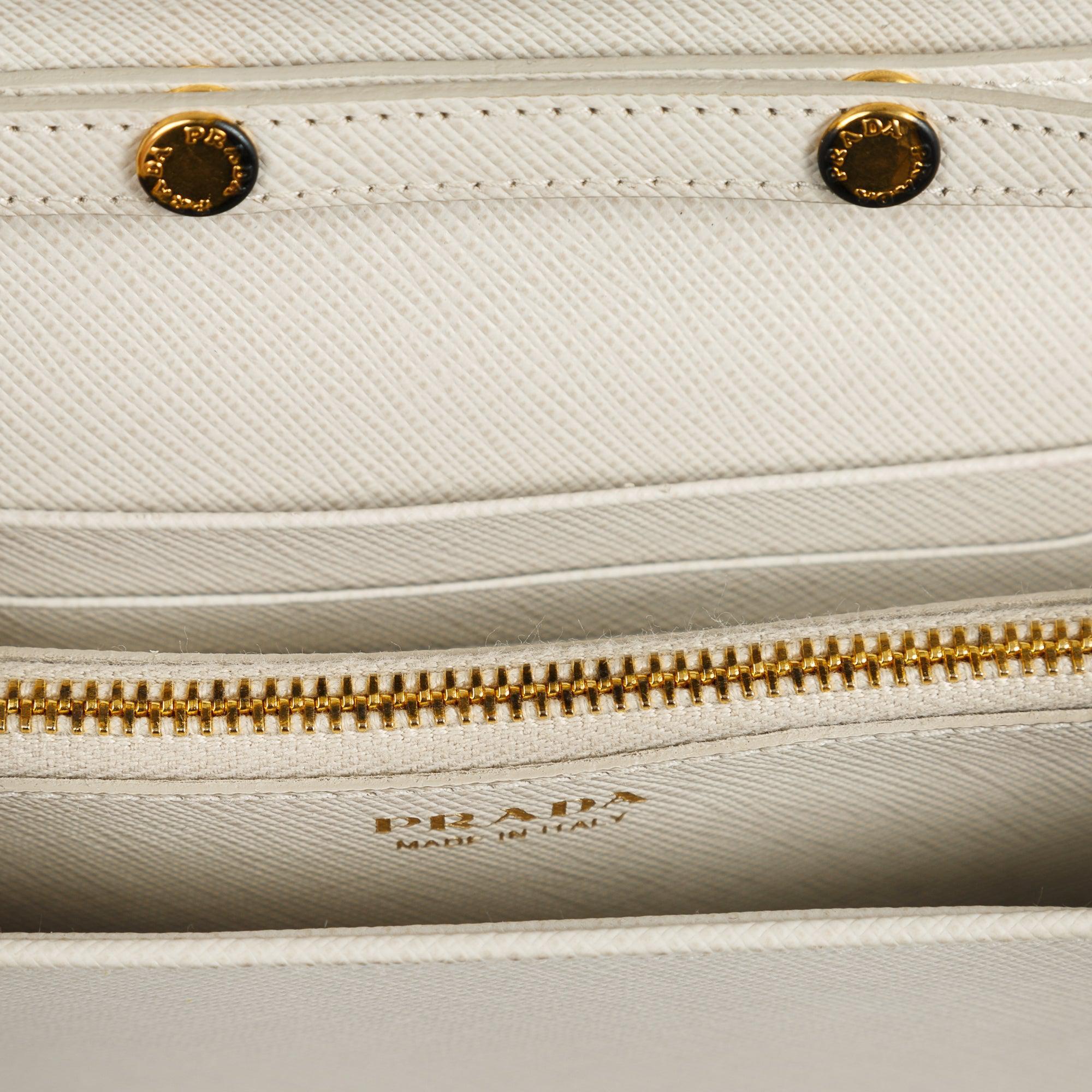 Prada Saffiano Lux Wallet on Chain w/ Authenticity Card