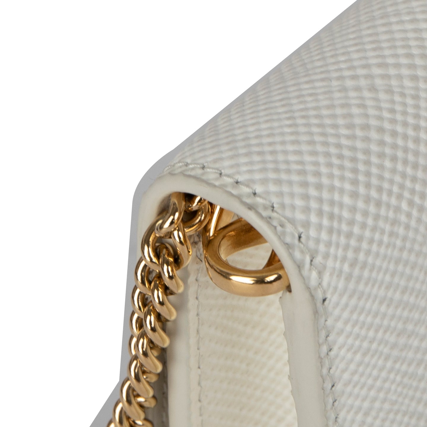 Prada Saffiano Lux Wallet on Chain w/ Authenticity Card