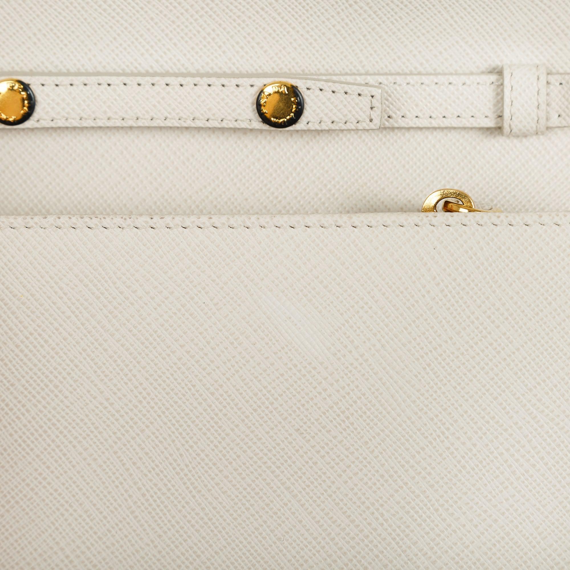 Prada Saffiano Lux Wallet on Chain w/ Authenticity Card