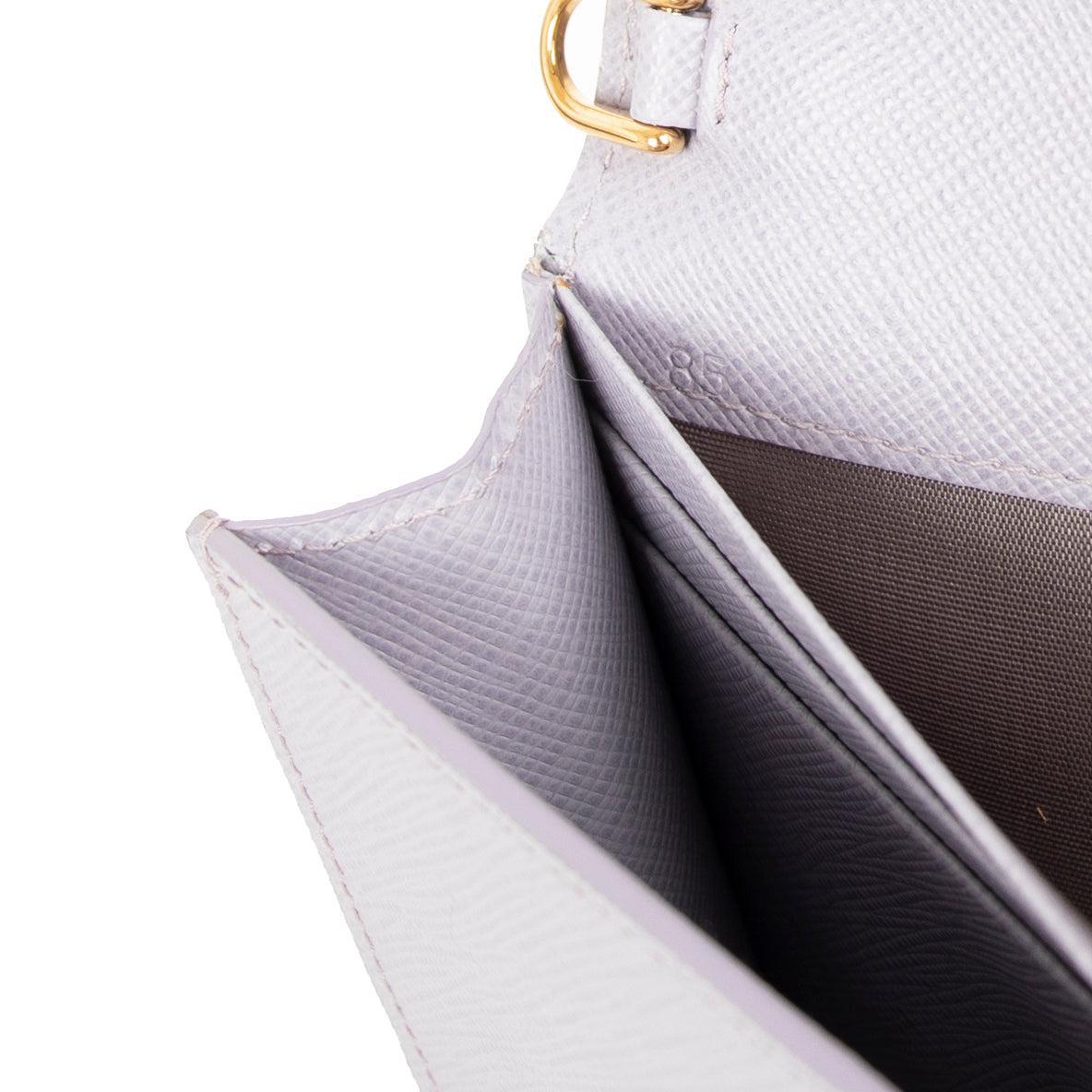 Prada Saffiano Metal Wallet on Chain w/ Box & Authenticity Card