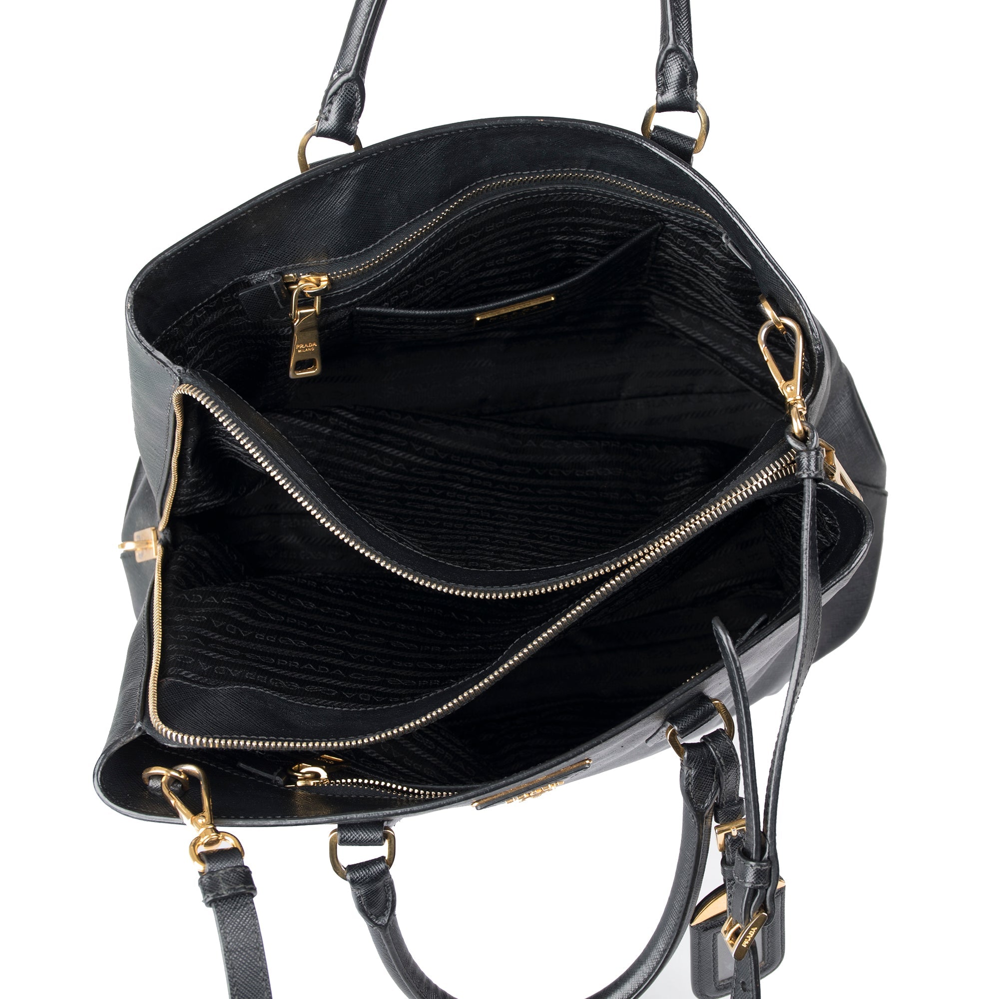 Prada Saffiano Middle Zip Tote