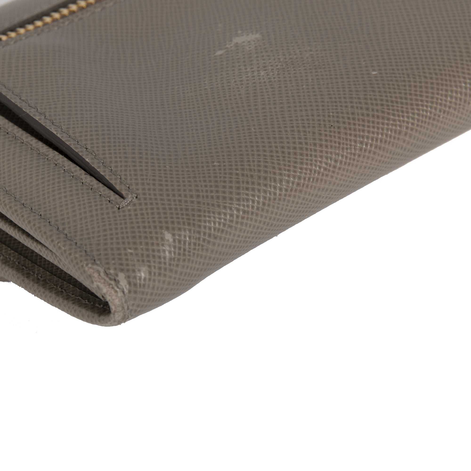 Prada Saffiano Push Lock Wallet w/ Box