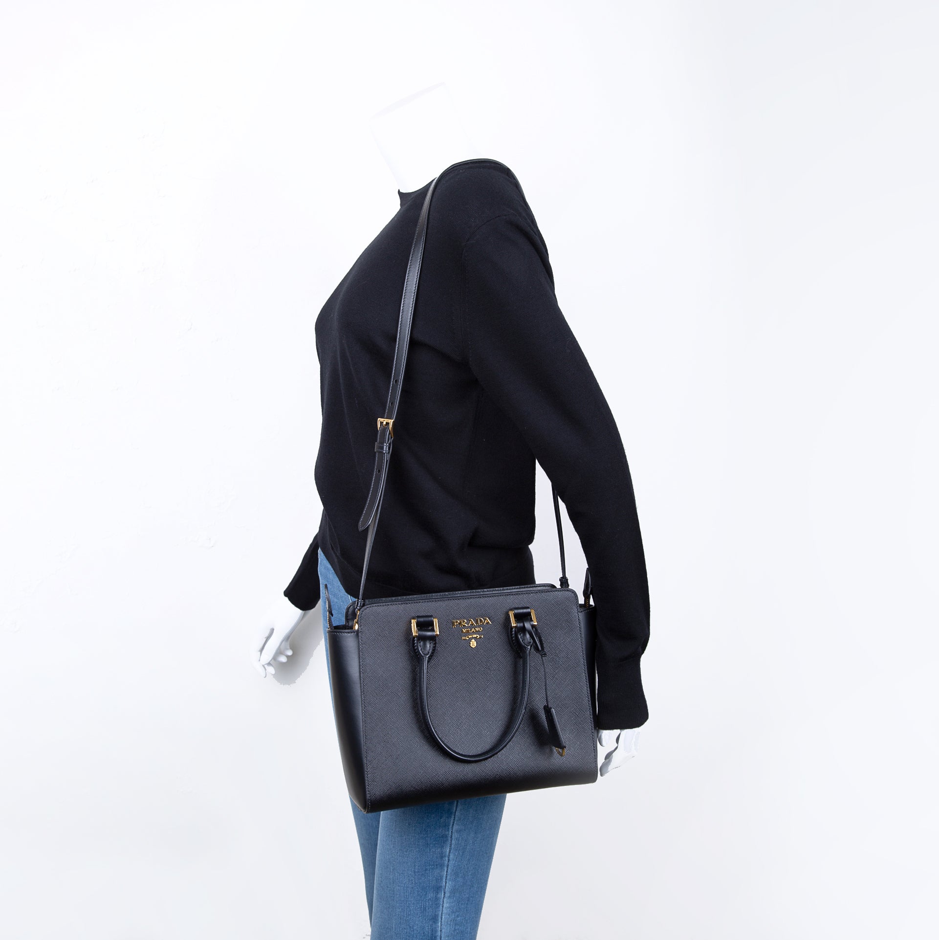 Prada Saffiano Soft Calf Leather Tote w/ Authenticity Card