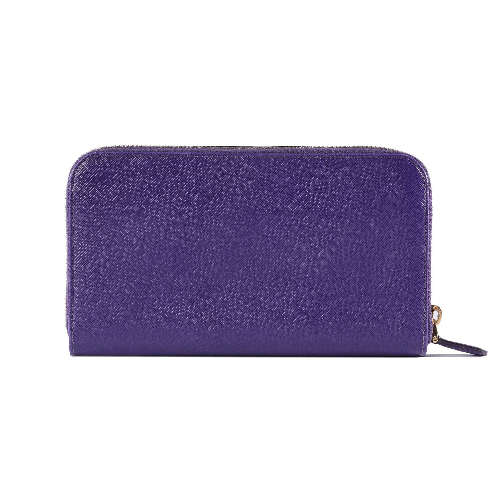 Prada Saffiano Zip Around Wallet