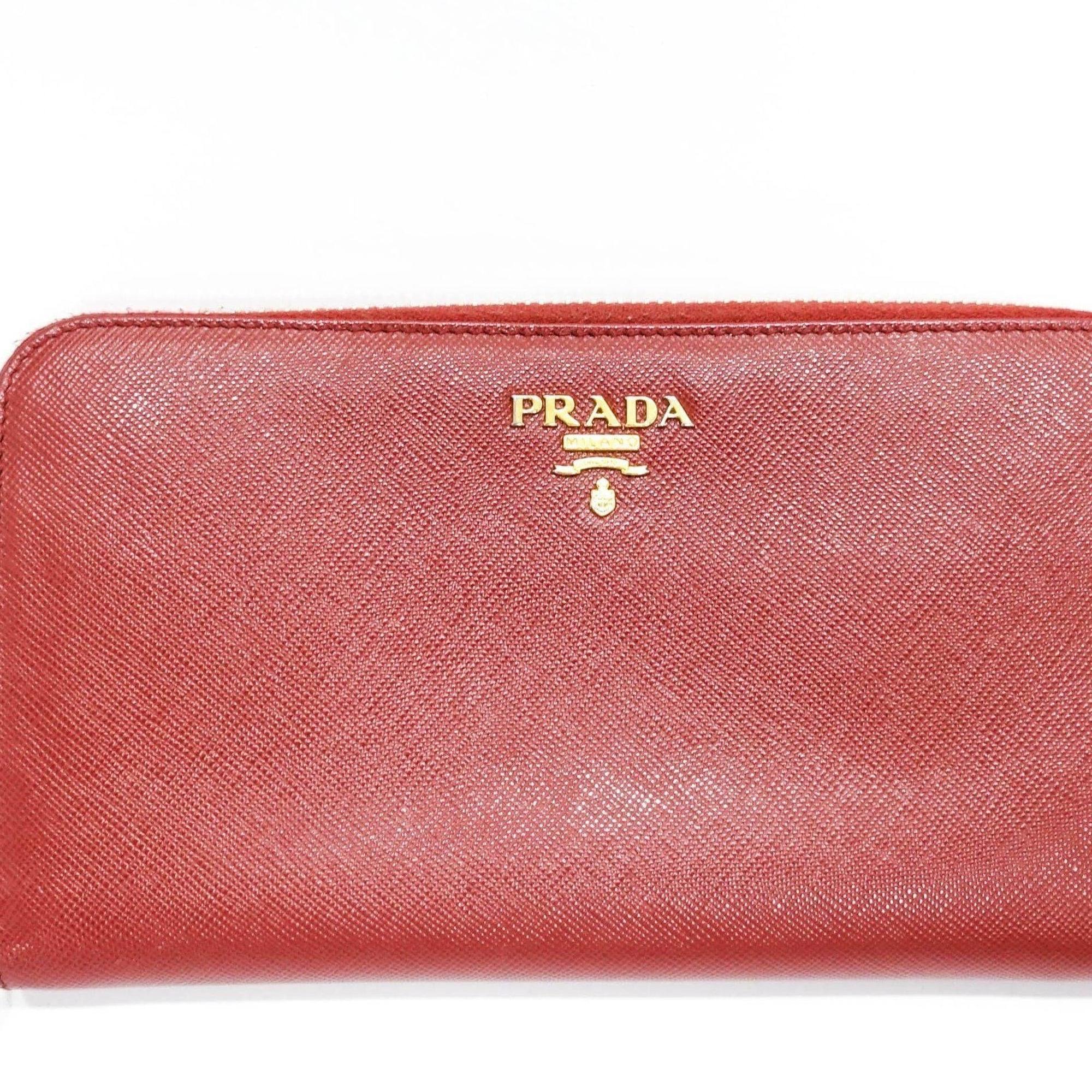 Prada Saffiano Zip Around Wallet