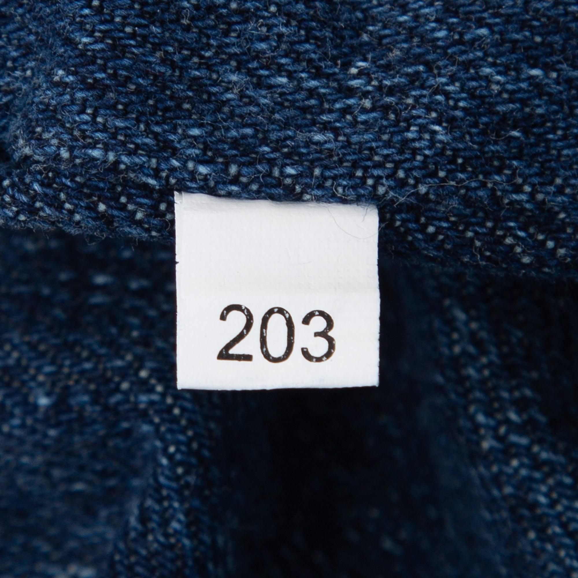 Prada Small Denim Canapa Logo Tote w/ Strap & Authenticity Card