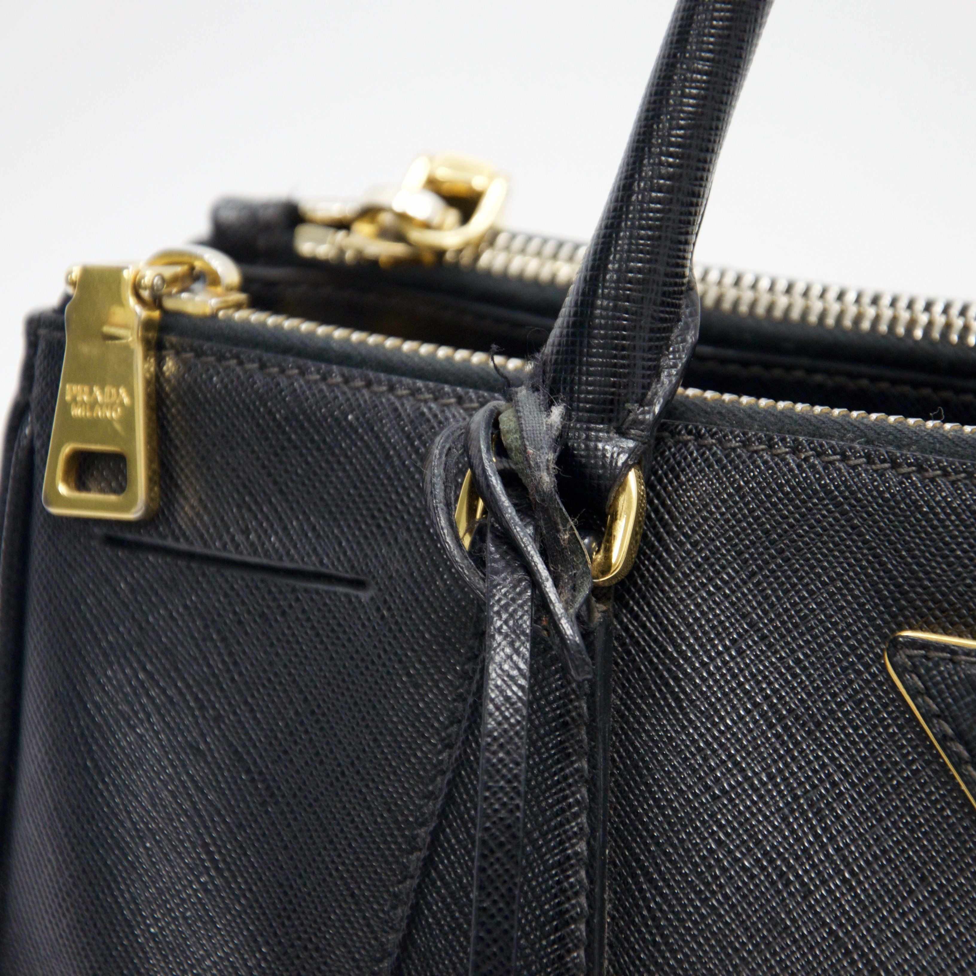 Prada Small Saffiano Lux Galleria Double Zip Tote