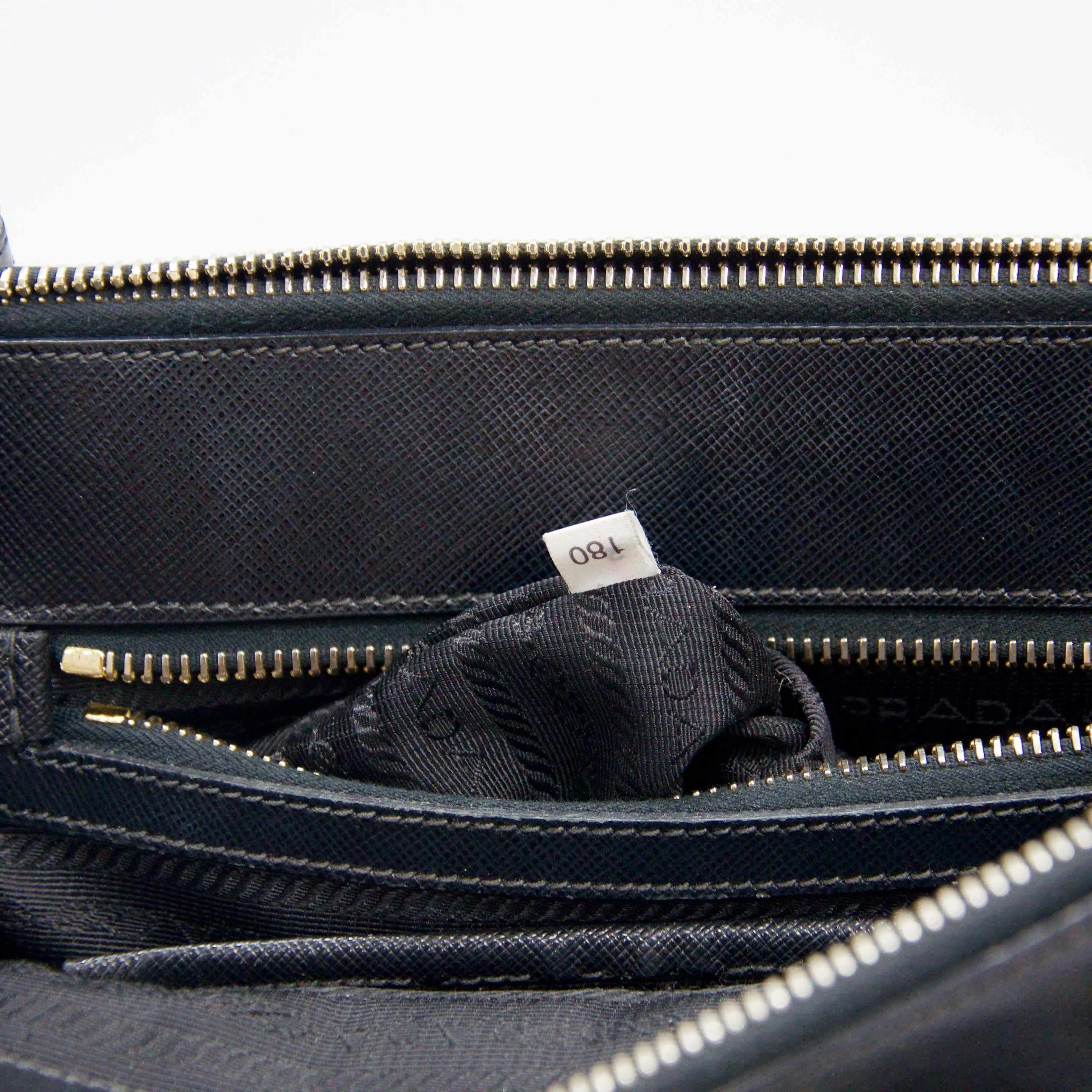 Prada Small Saffiano Lux Galleria Double Zip Tote