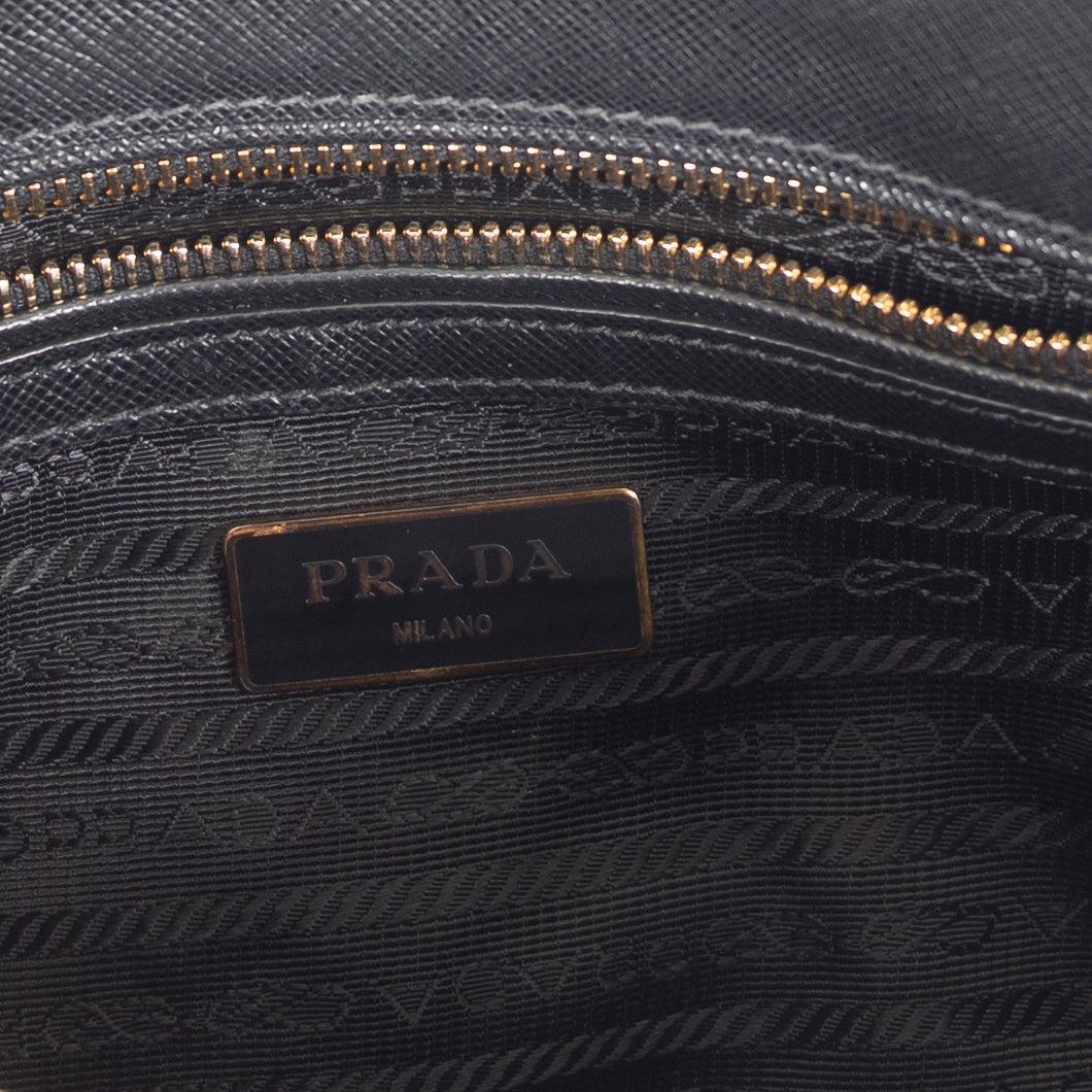 Prada Small Saffiano Lux Galleria Double Zip Tote