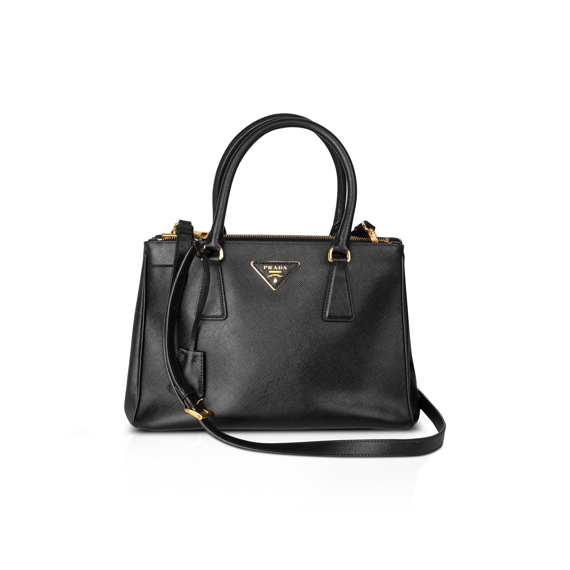 Prada Small Saffiano Lux Galleria Double Zip Tote