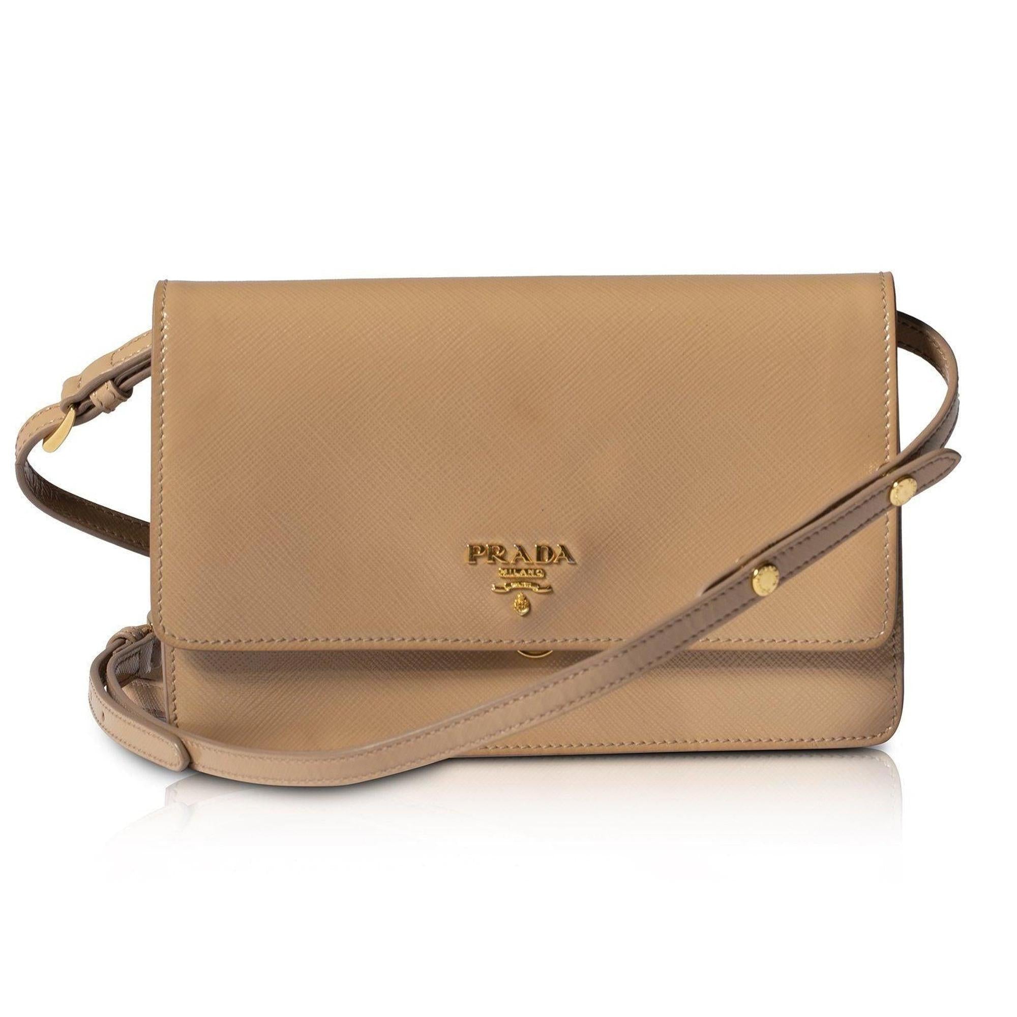 Prada Small Saffiano Vernice Crossbody Bag