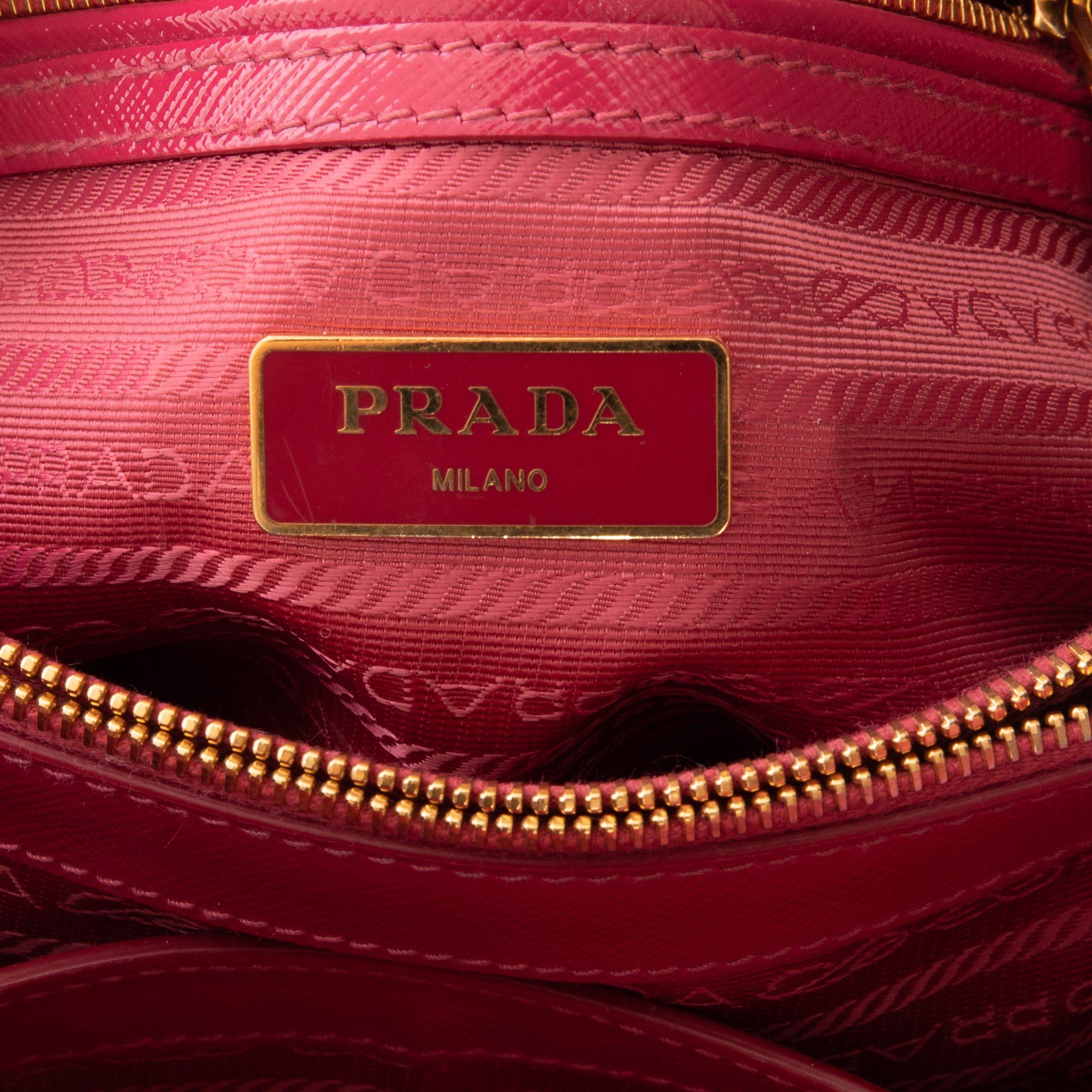 Prada Small Saffiano Vernice Promenade Bag