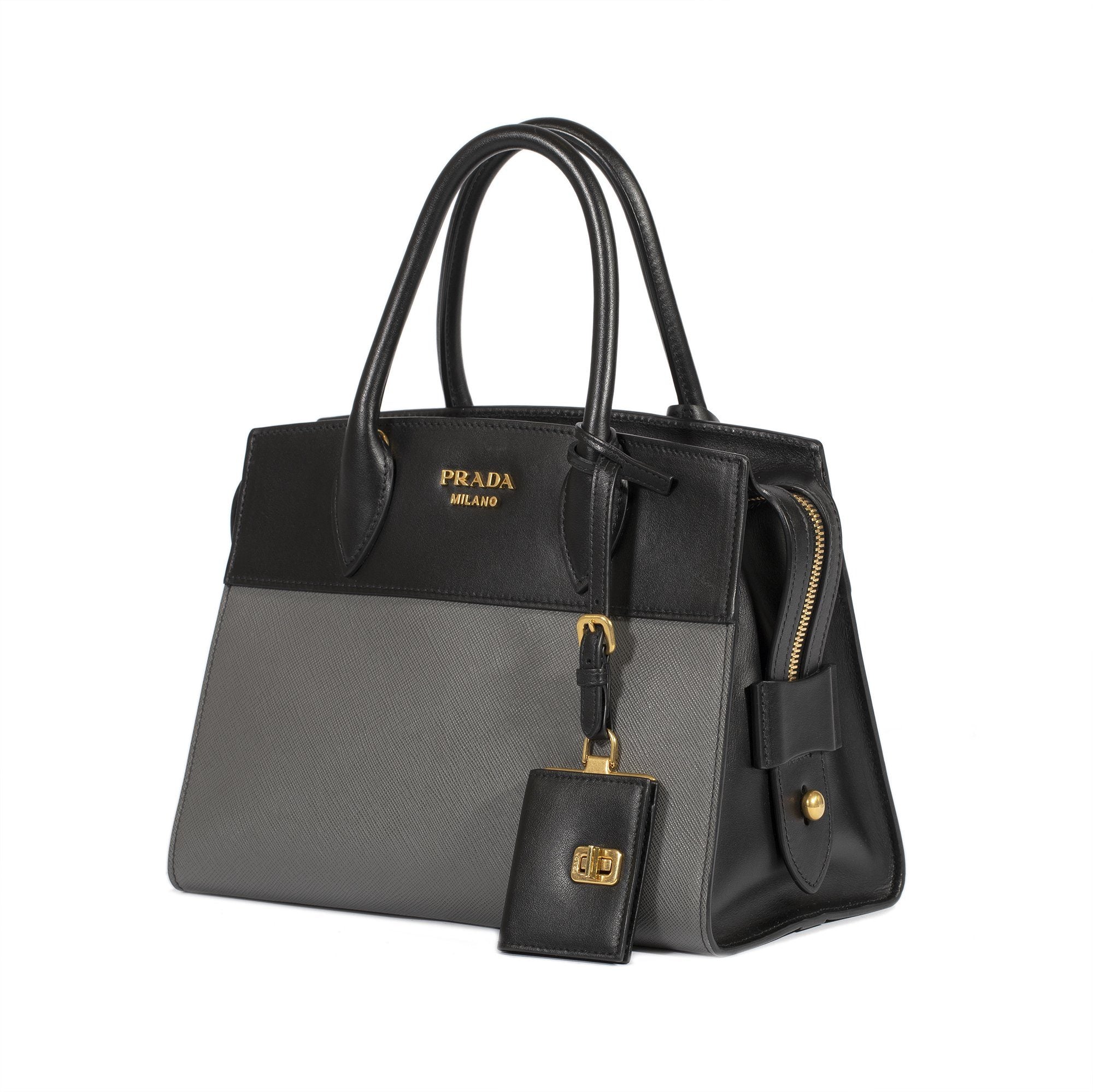Prada Small Saffiano and City Calf Esplanade Bag