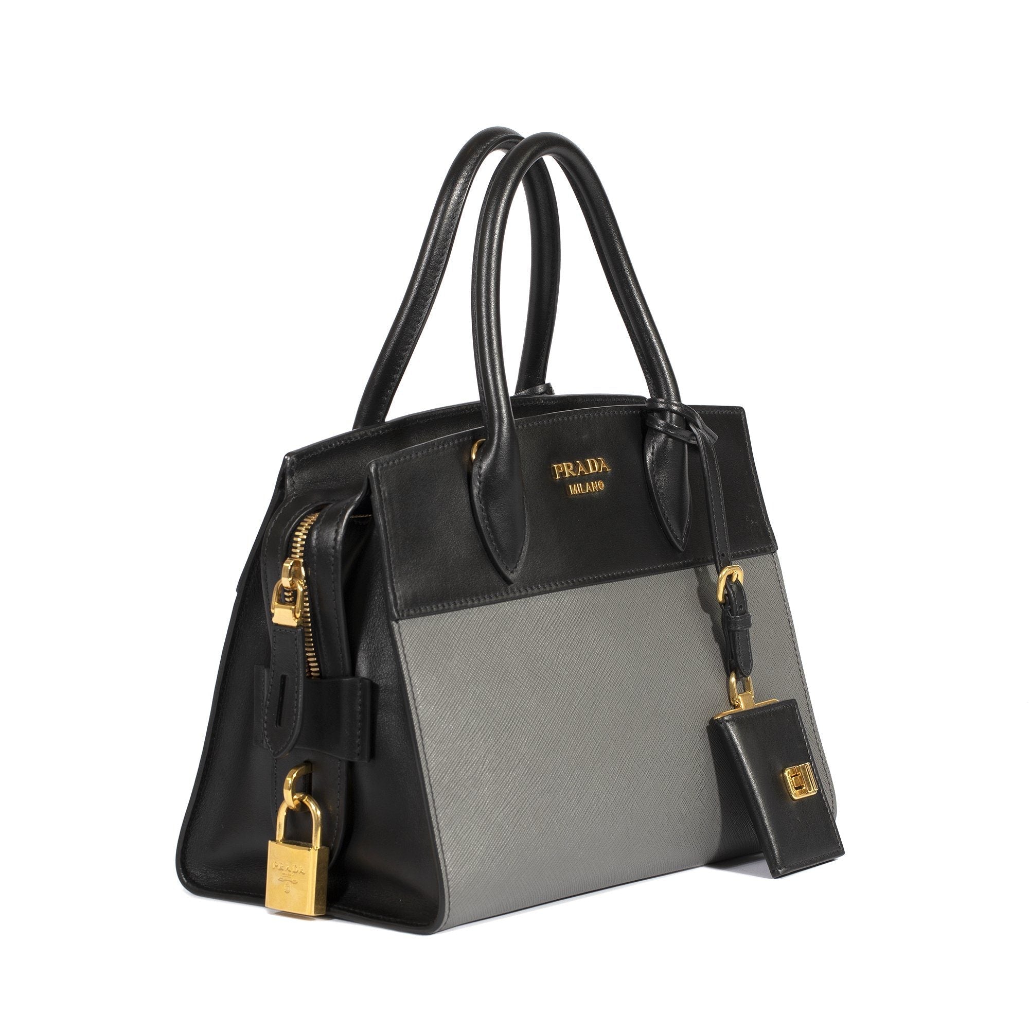 Prada Small Saffiano and City Calf Esplanade Bag