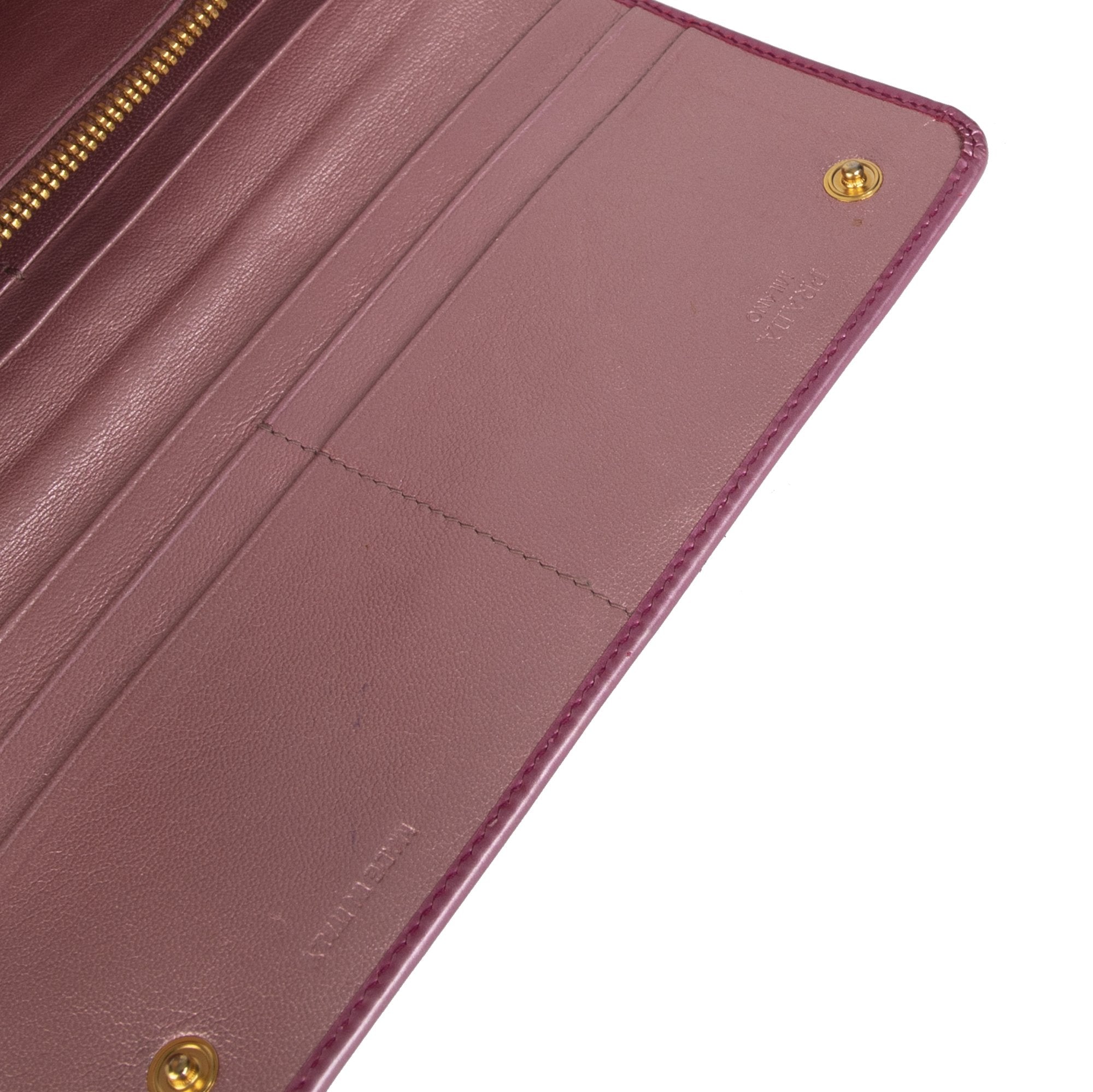 Prada Spazzolato Continental Wallet