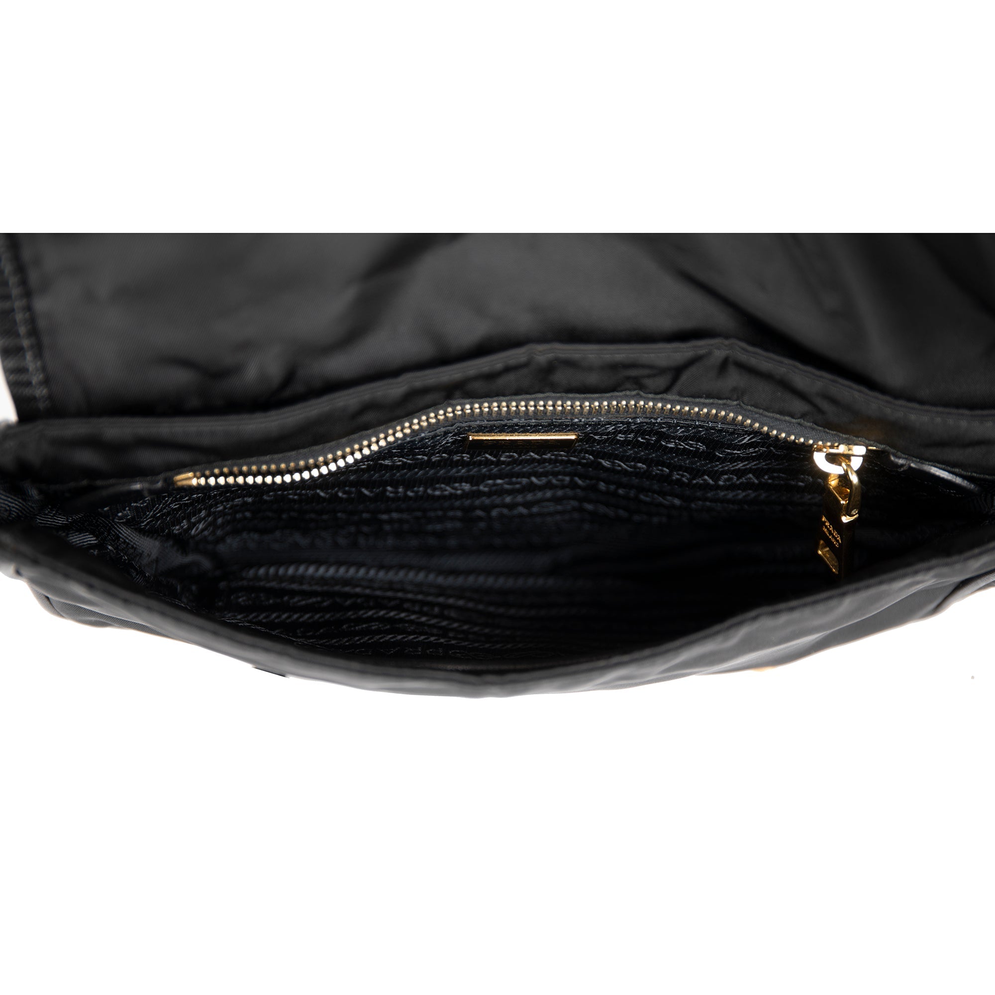 Prada Tessuto Buckle Crossbody Bag