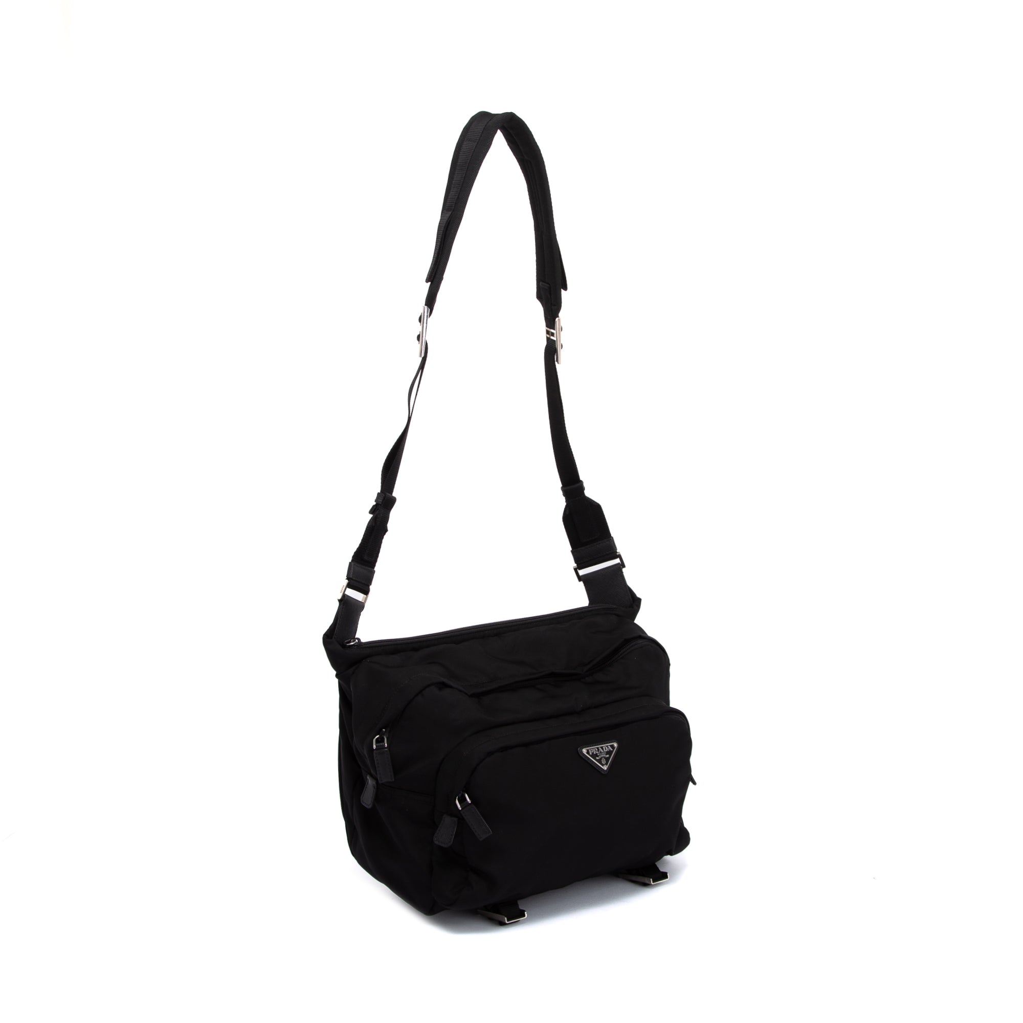 Prada Tessuto Nylon Double Front Pocket Belt Bag