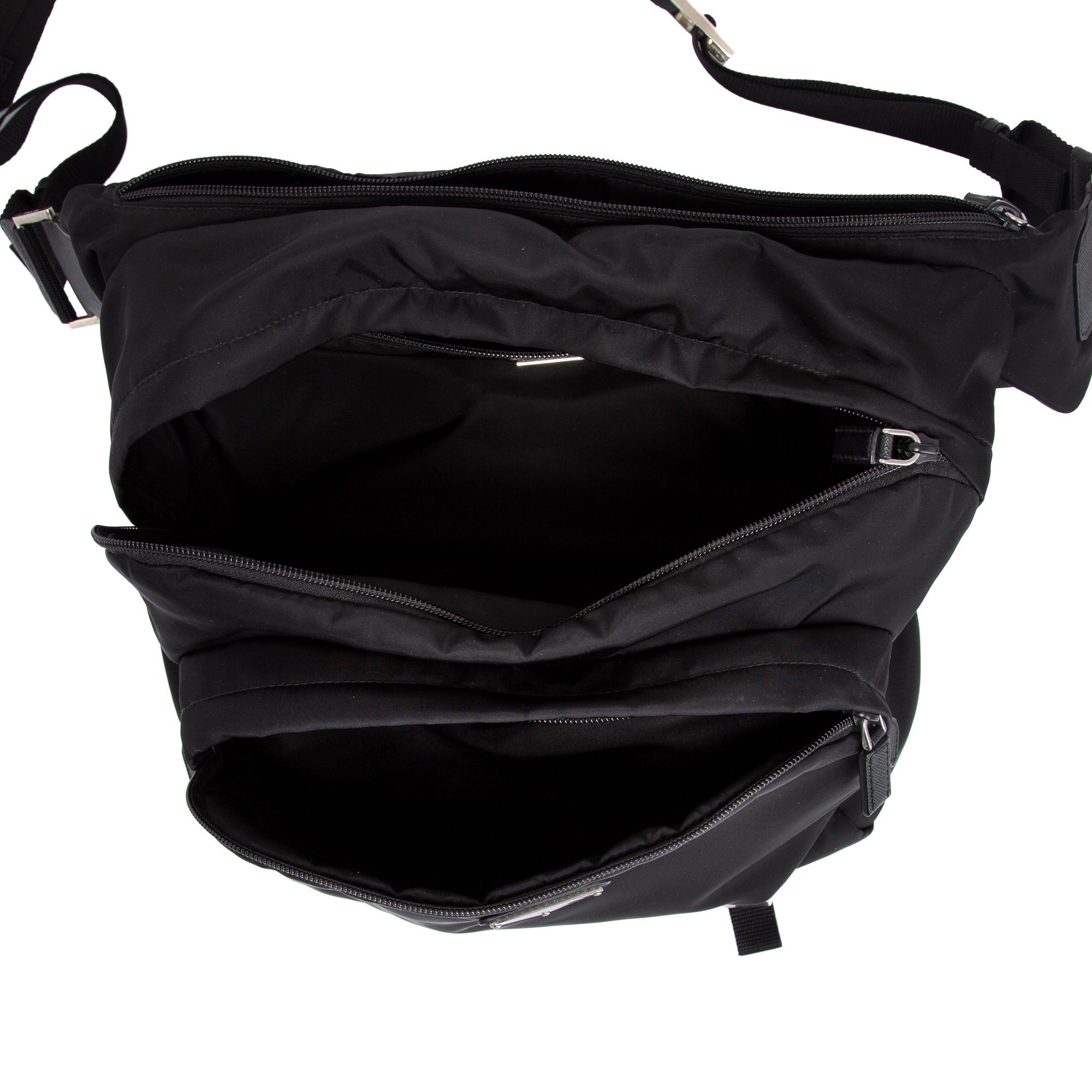 Prada Tessuto Nylon Double Front Pocket Belt Bag