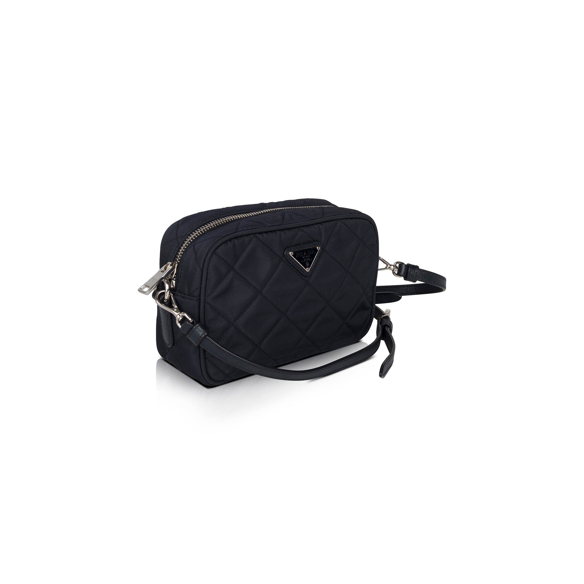 Prada Tessuto Nylon Impuntu Quilted Crossbody Bag