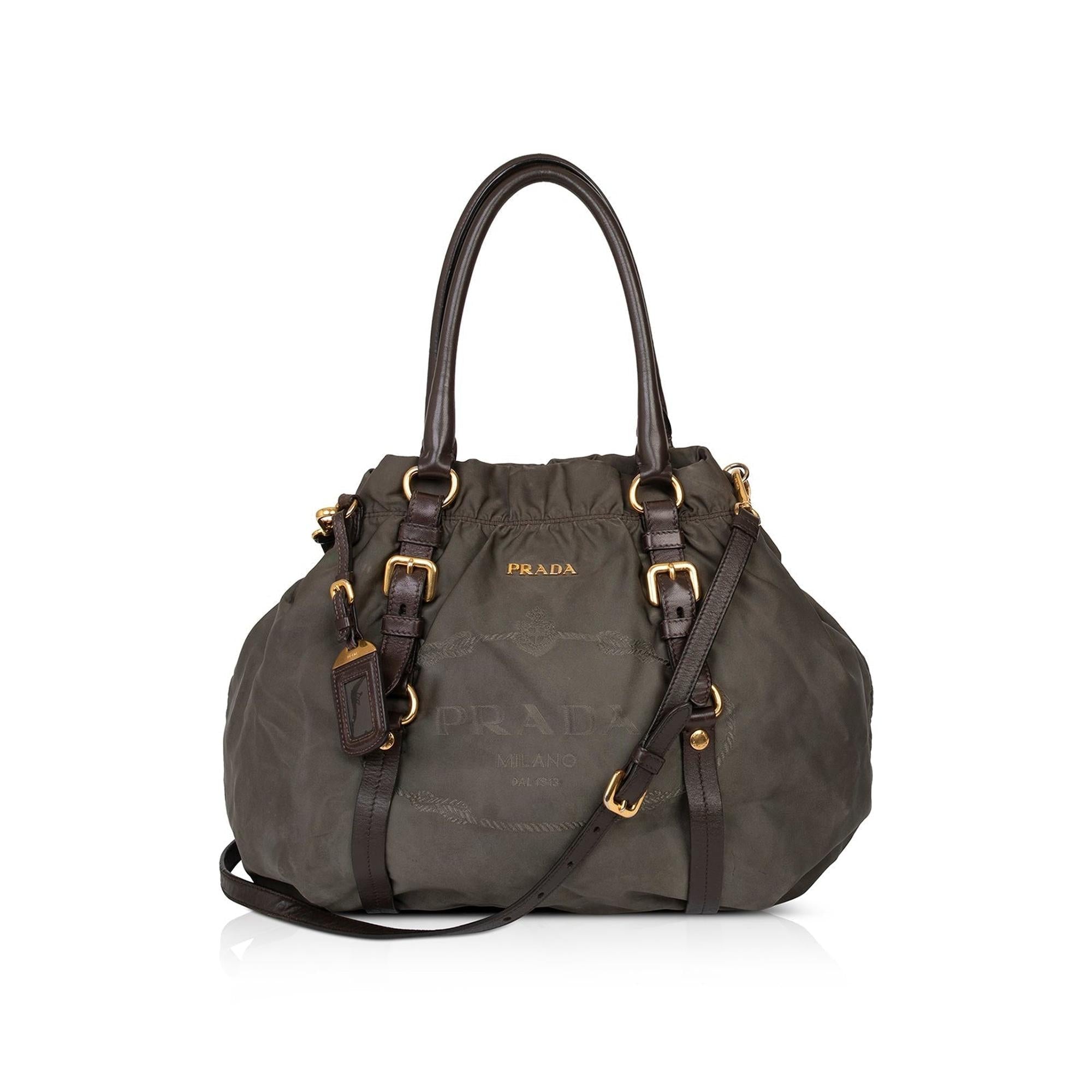 Prada Tessuto Nylon Logo Tote