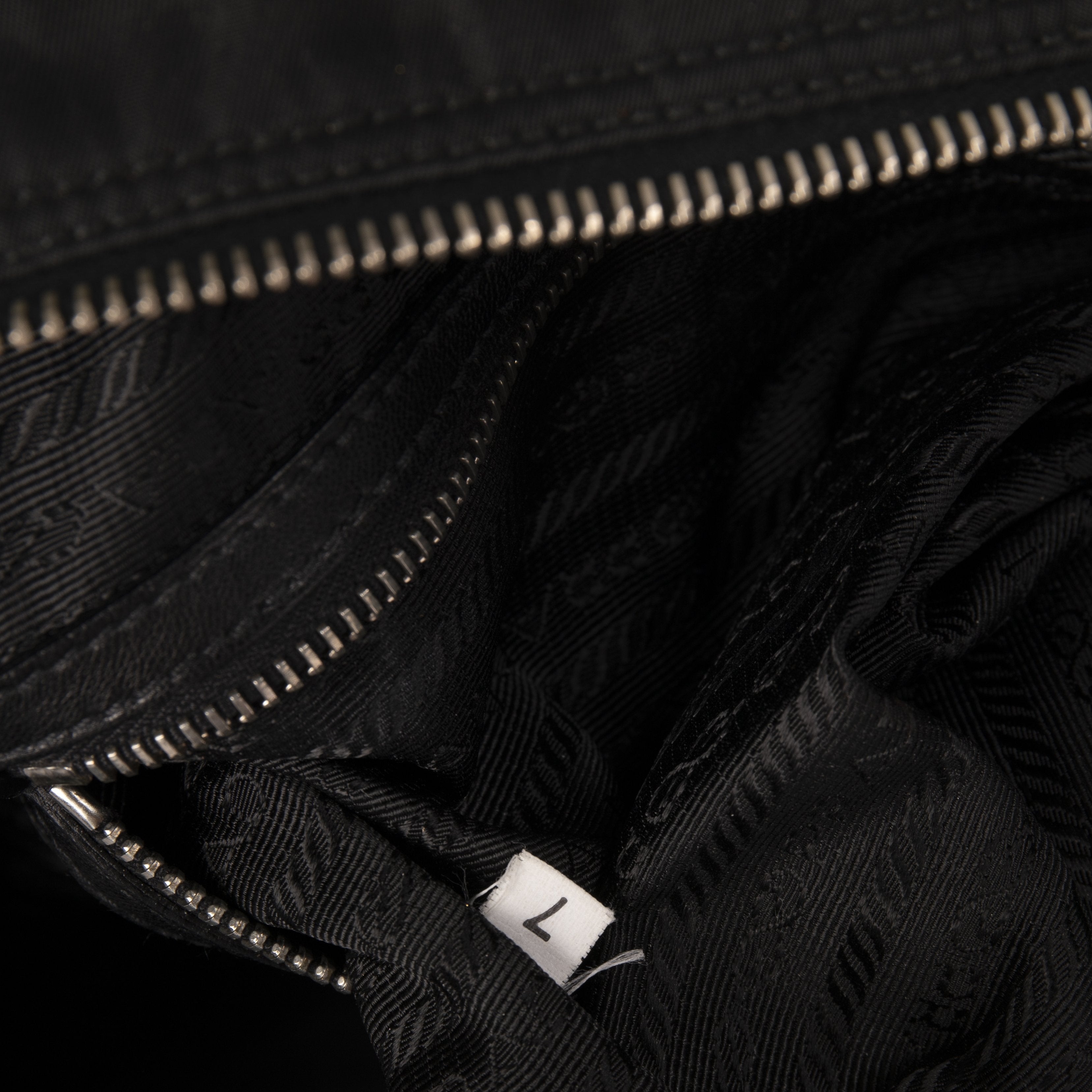 Prada Tessuto Nylon Ruffle Handle Bag