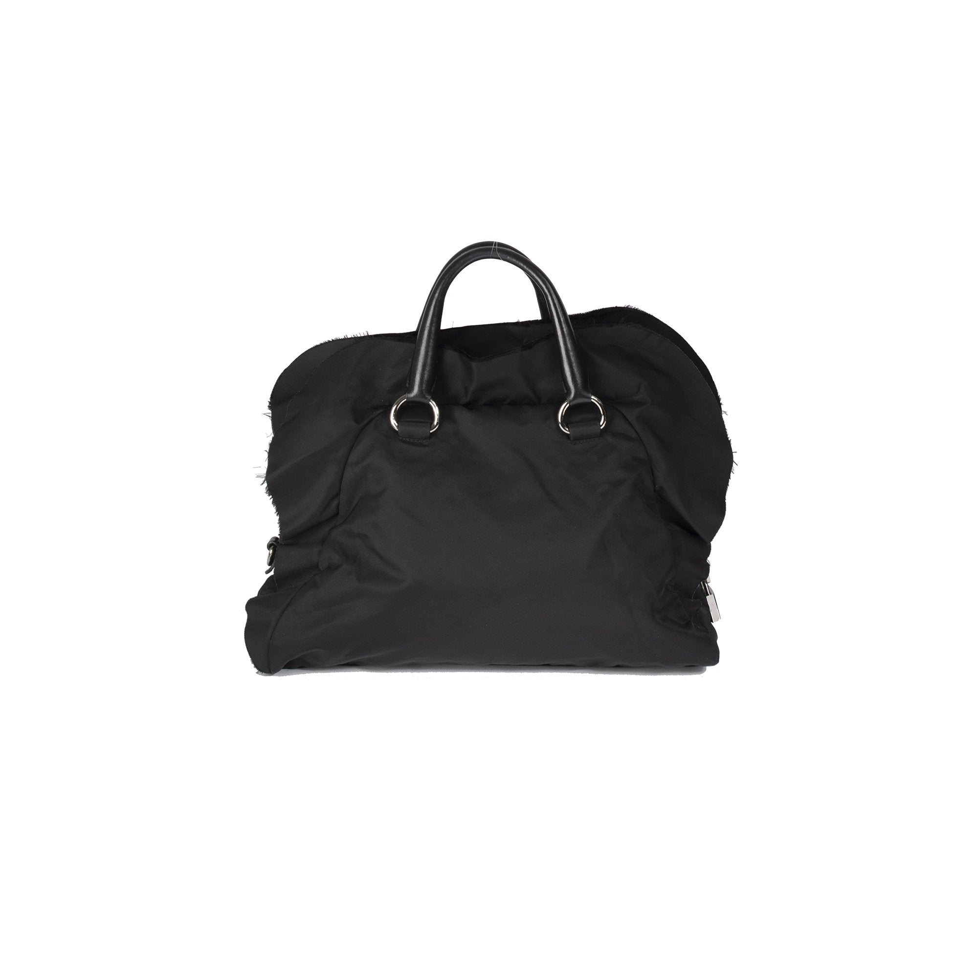 Prada Tessuto Nylon Ruffle Handle Bag