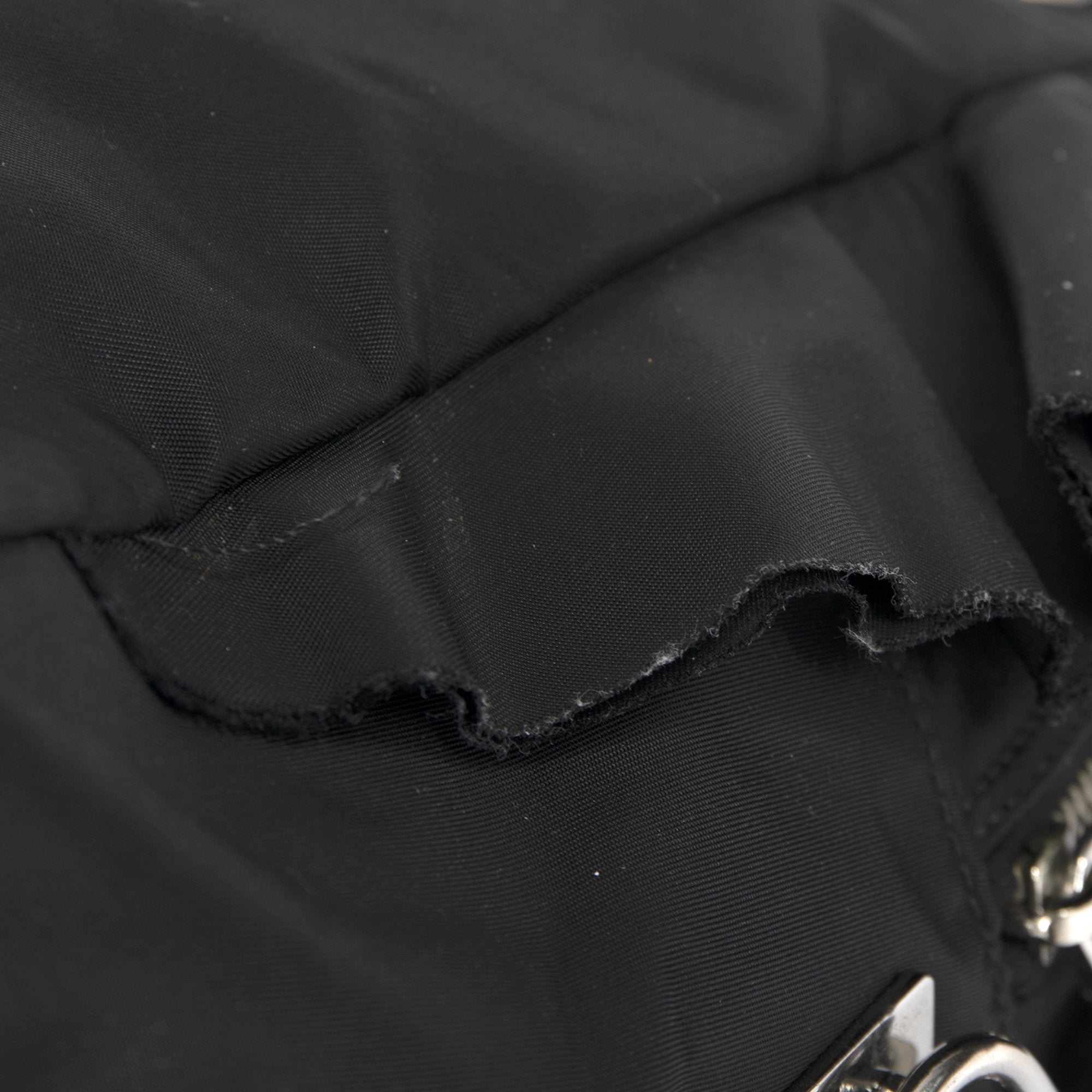 Prada Tessuto Nylon Ruffle Handle Bag