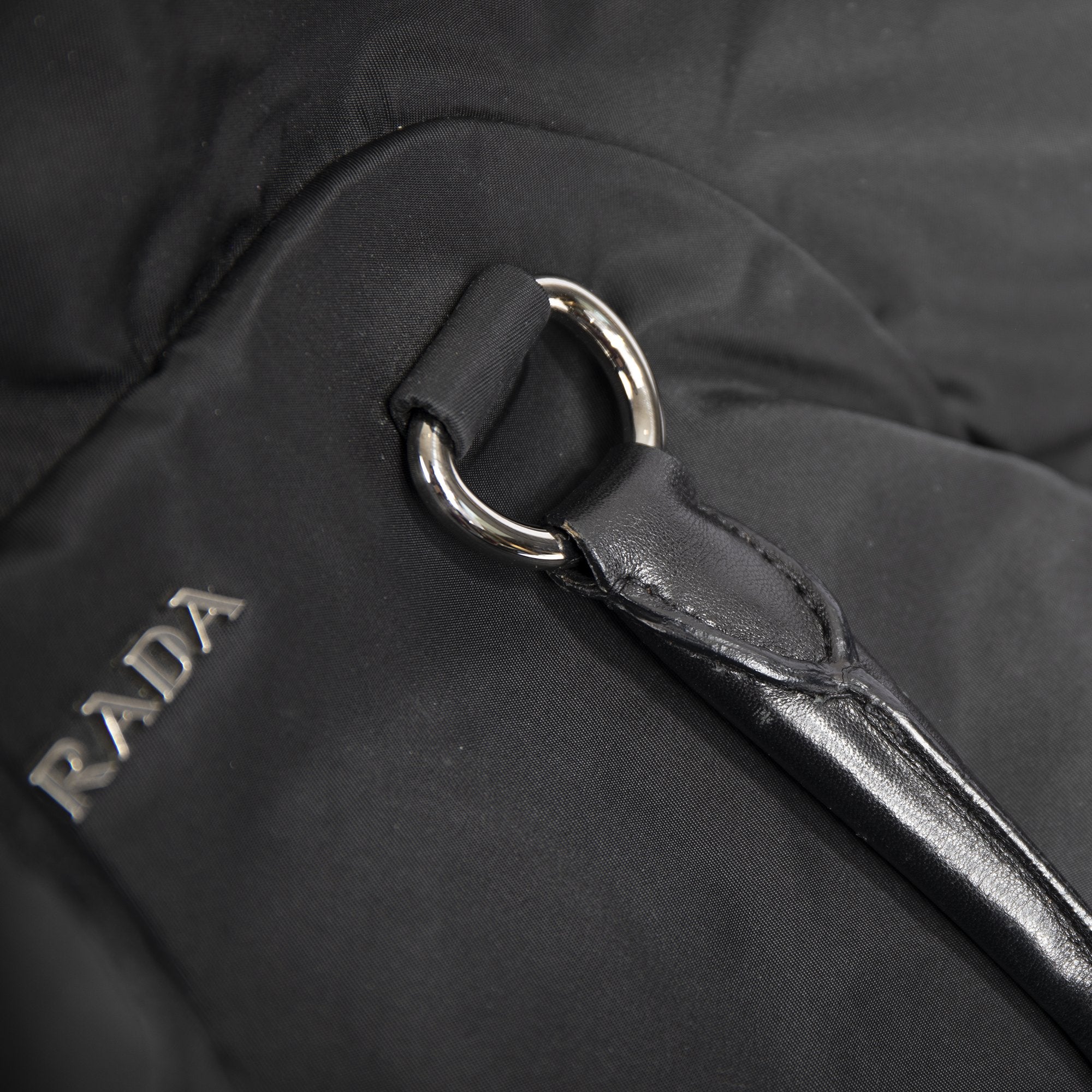 Prada Tessuto Nylon Ruffle Handle Bag