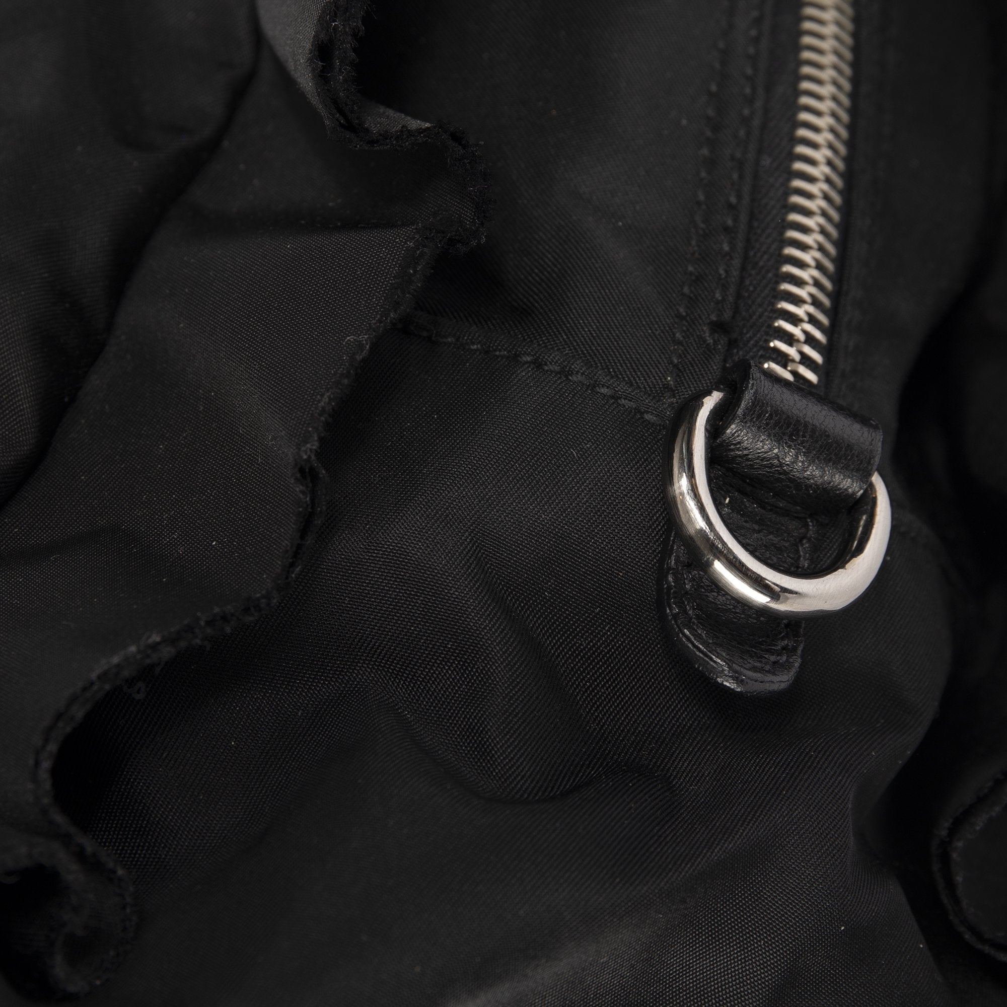 Prada Tessuto Nylon Ruffle Handle Bag