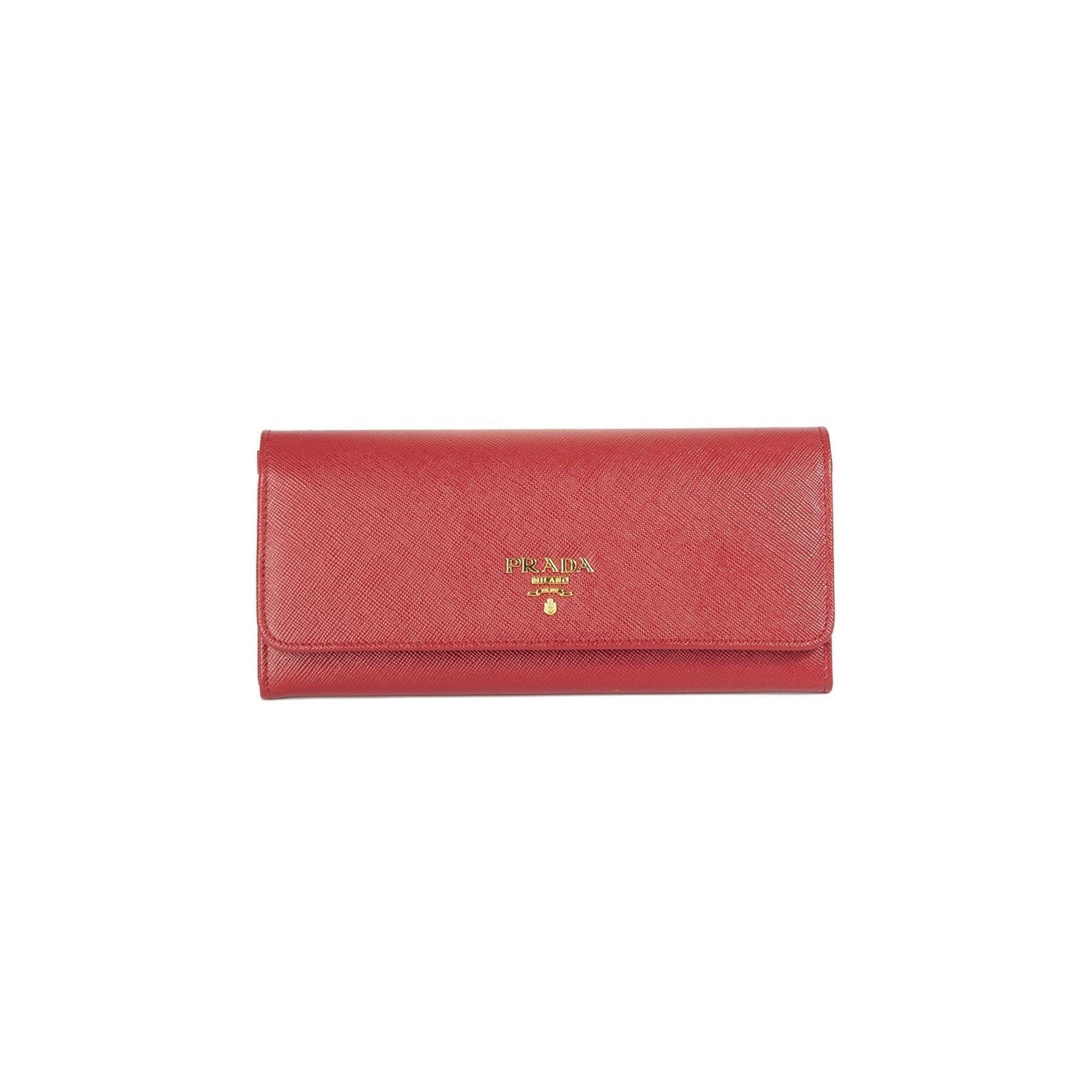 Prada Tri-Colour Saffiano Continental Wallet w/ Box