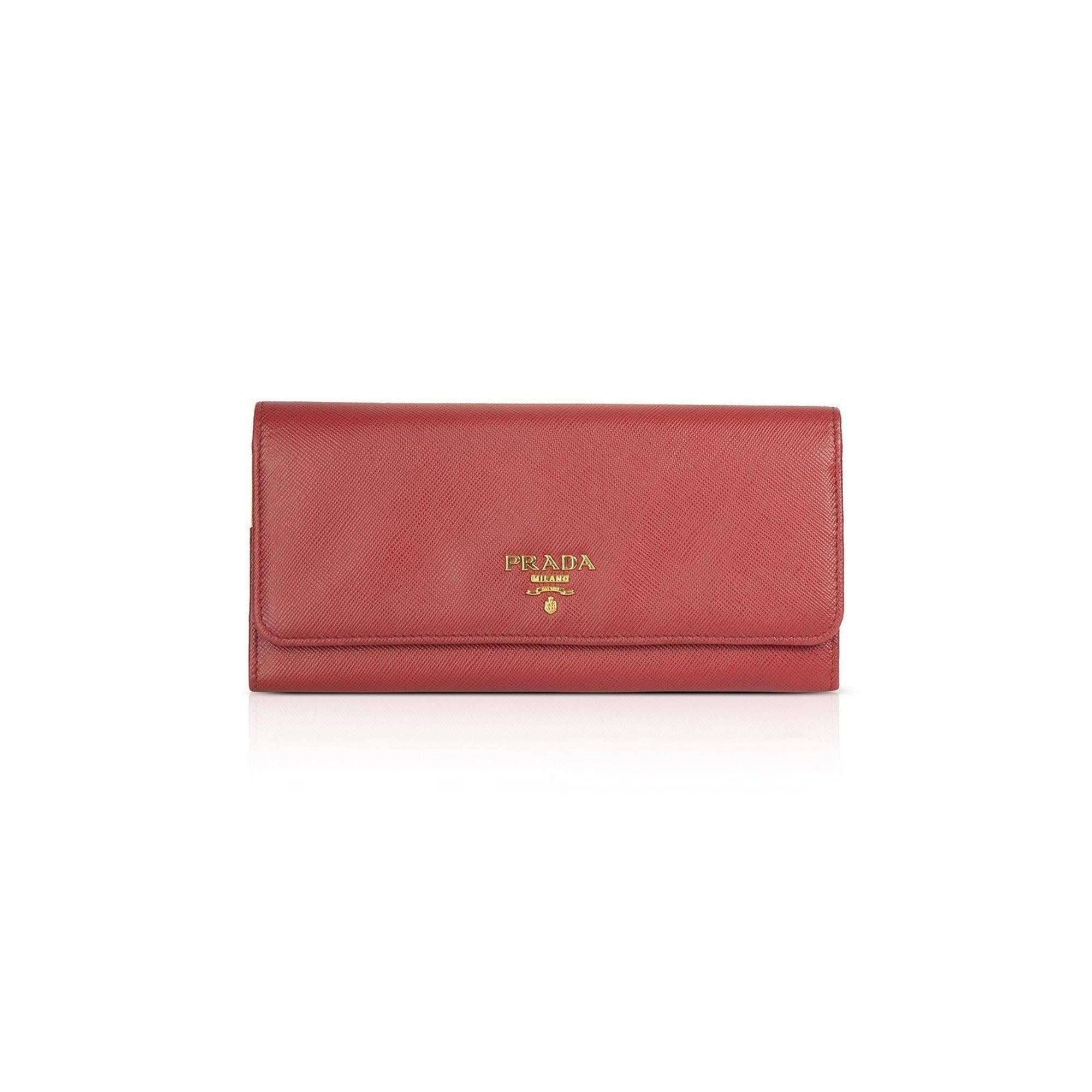 Prada Tri-Colour Saffiano Continental Wallet w/ Box