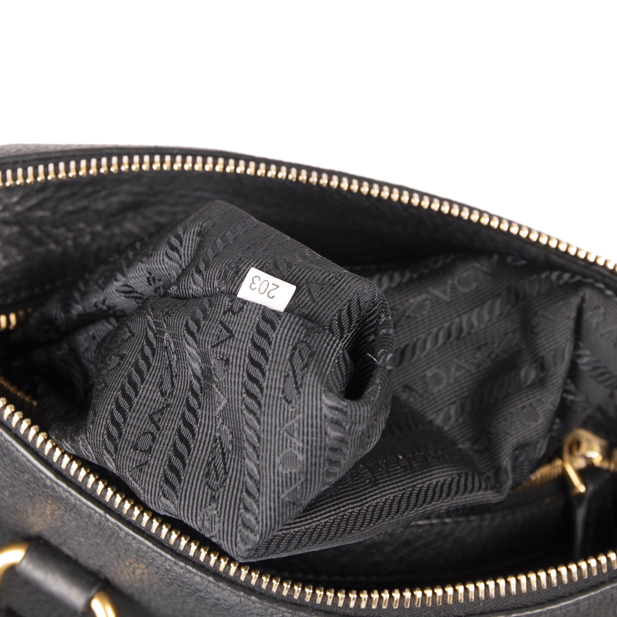 Prada Vitello Daino Boston Bag