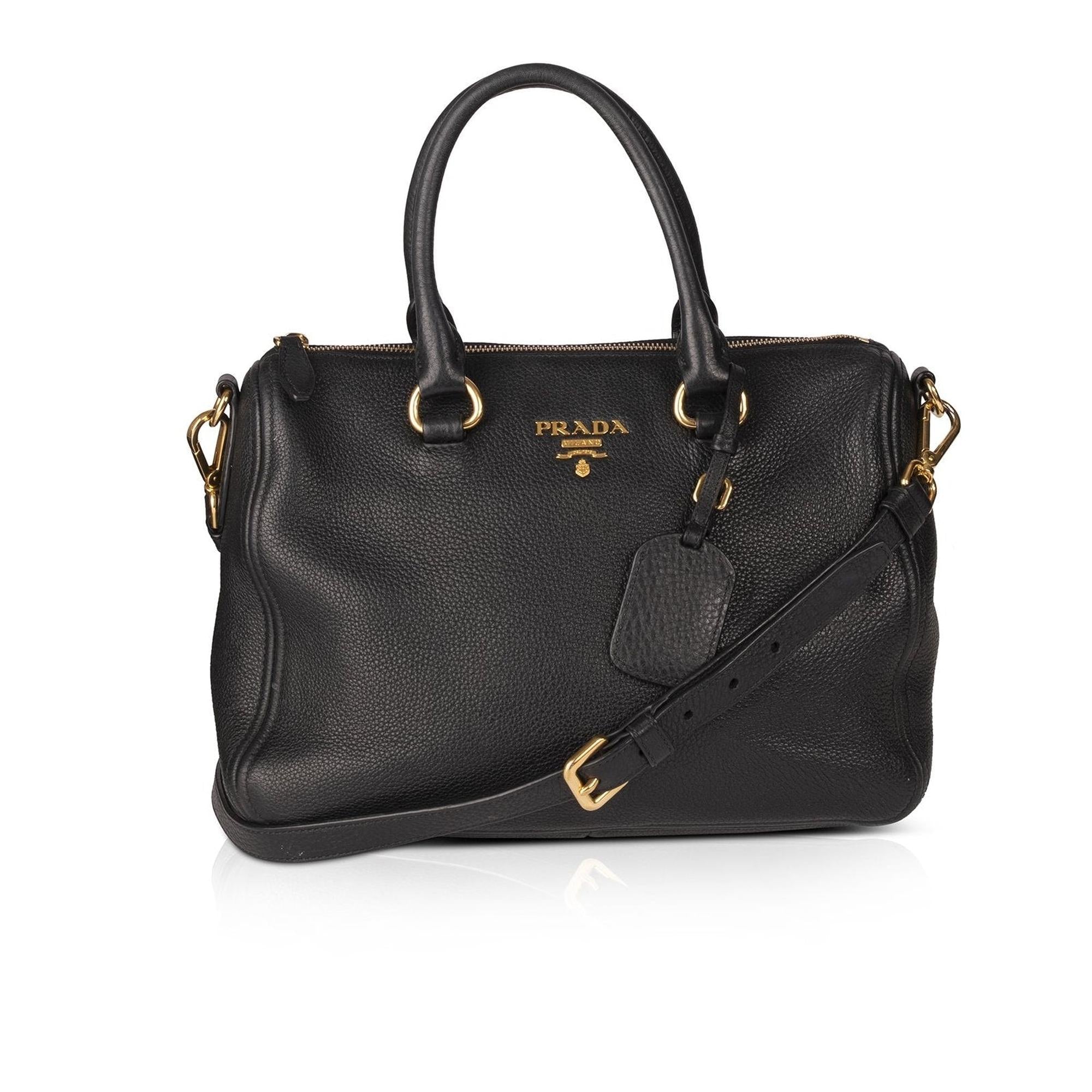 Prada Vitello Daino Boston Bag