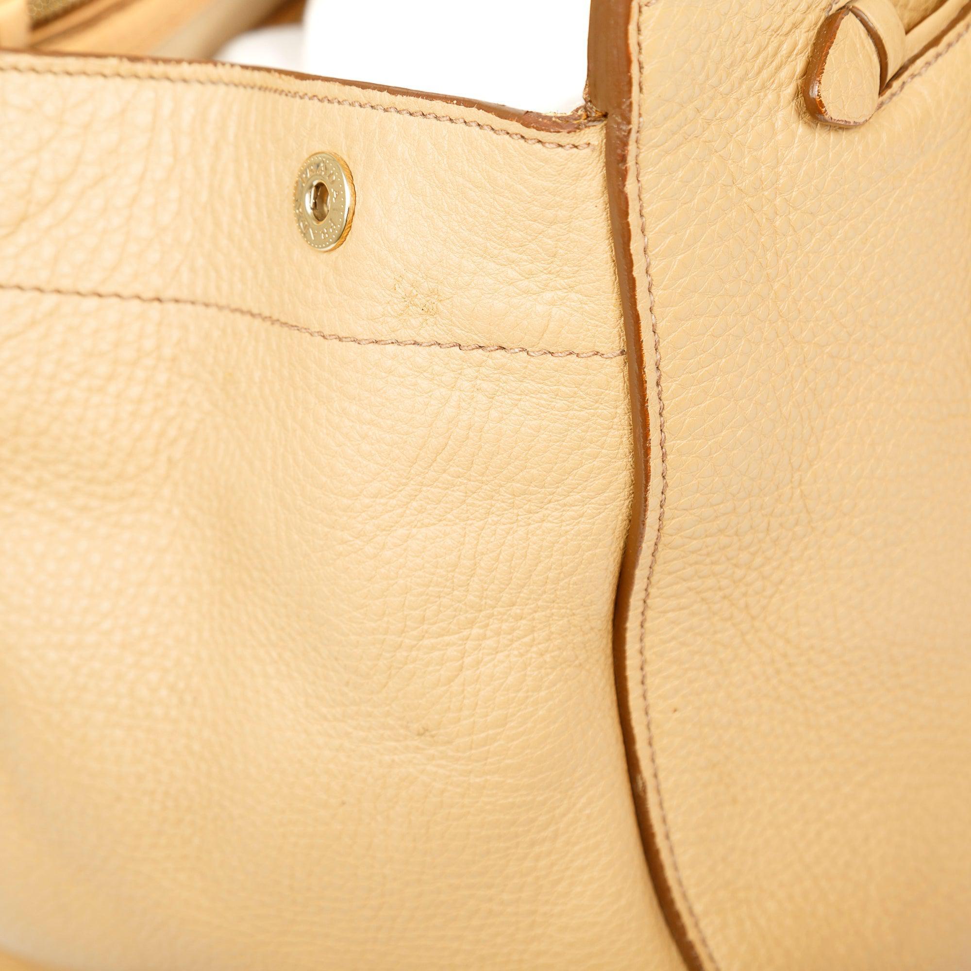 Prada Vitello Daino Cuir Frame Convertible Tote w/ Strap