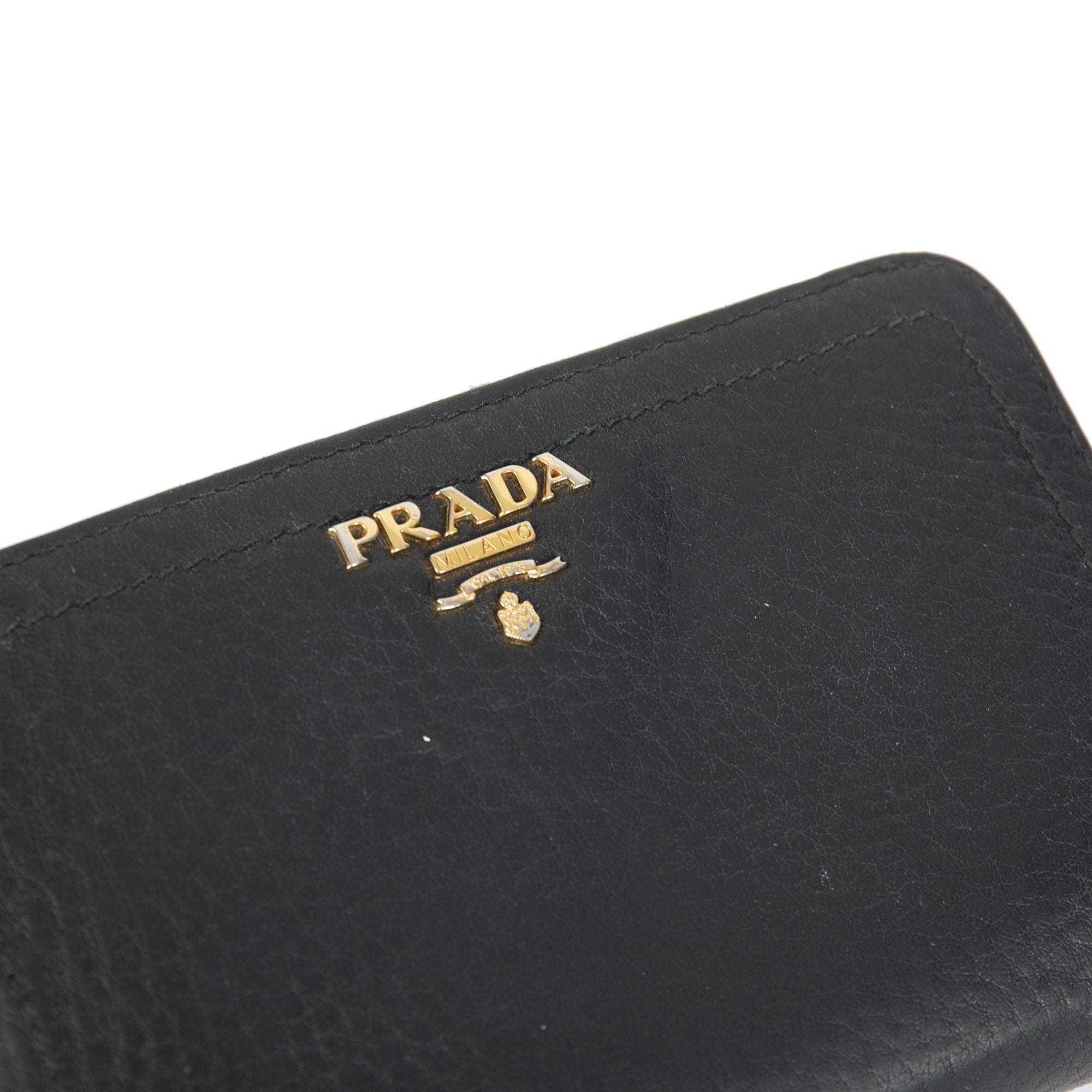 Prada Vitello Daino French Wallet w/ Box