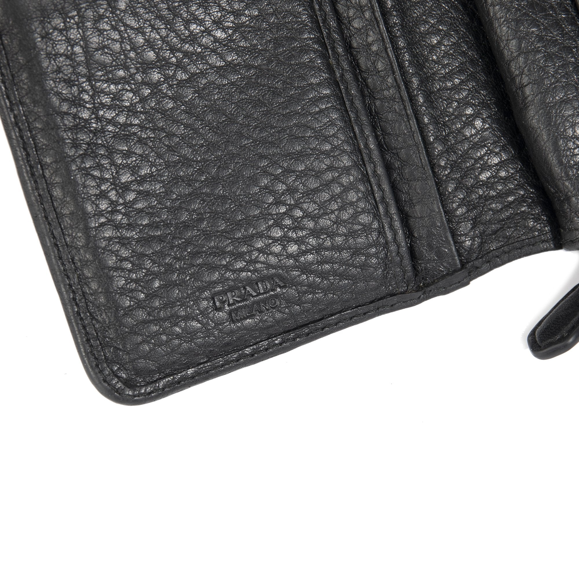 Prada Vitello Daino French Wallet w/ Box