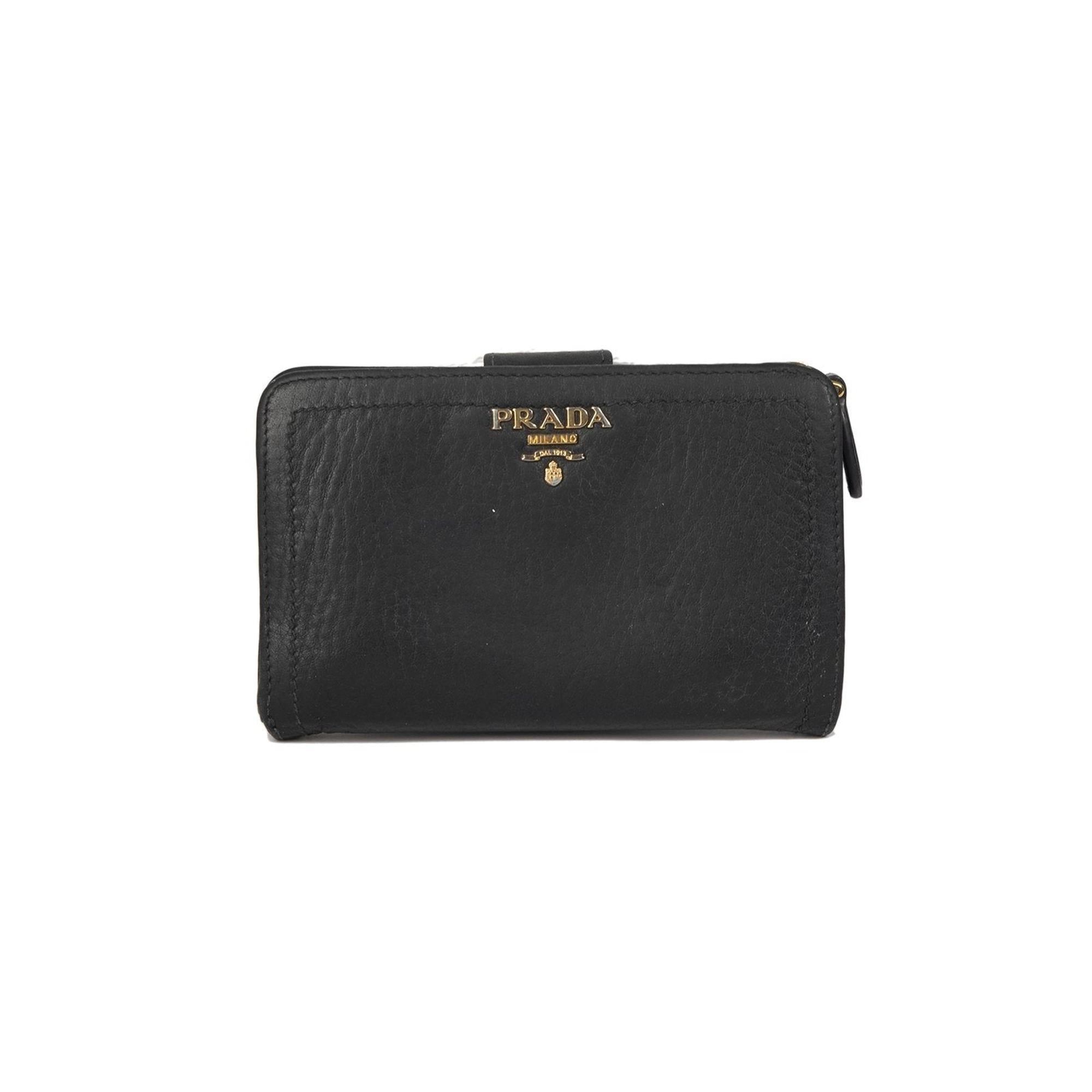 Prada Vitello Daino French Wallet w/ Box